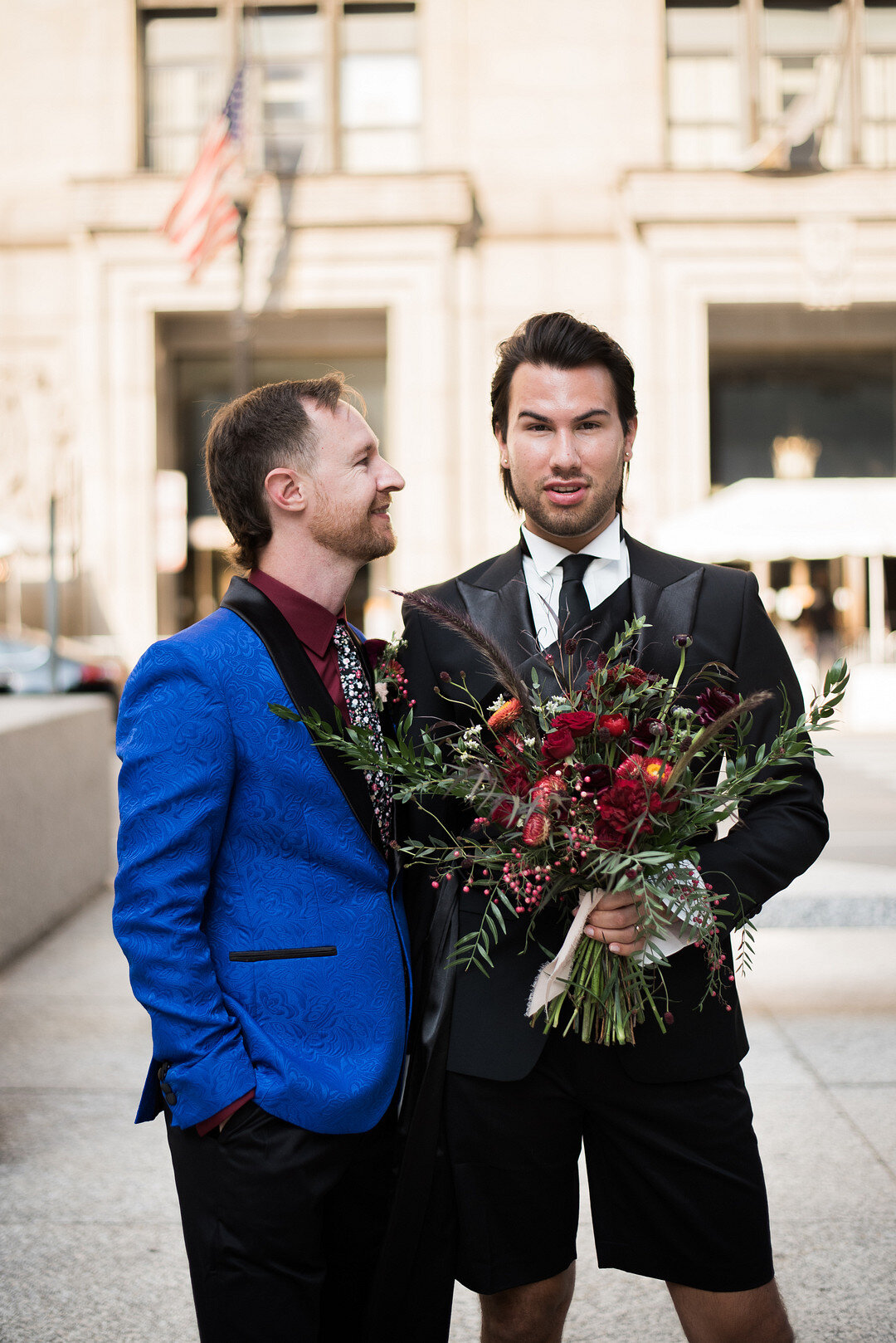 Chad &amp; Michael's COVID Chicago Courthouse Wedding captured by Meredith Donnelly Photography