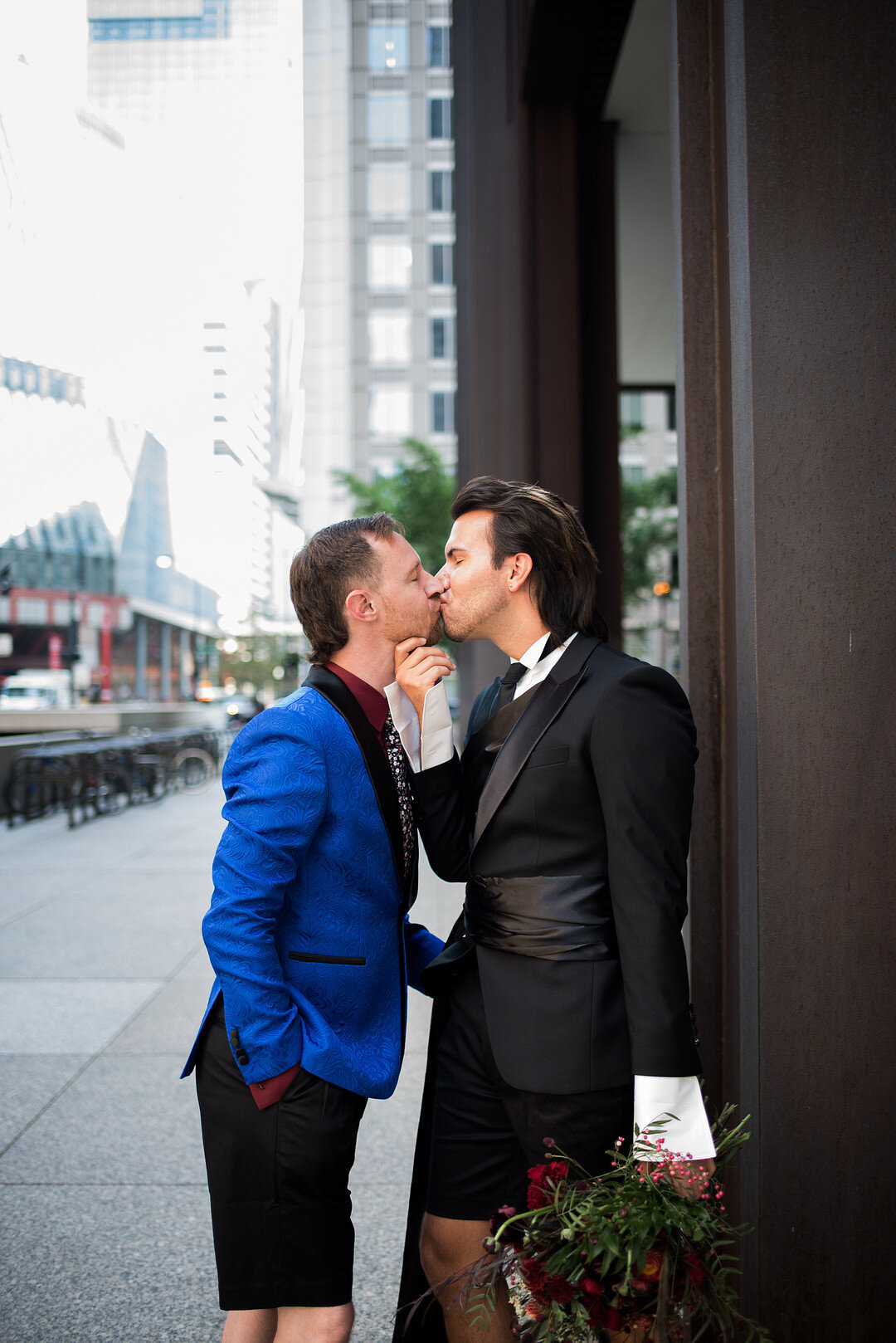 Chad &amp; Michael's COVID Chicago Courthouse Wedding captured by Meredith Donnelly Photography