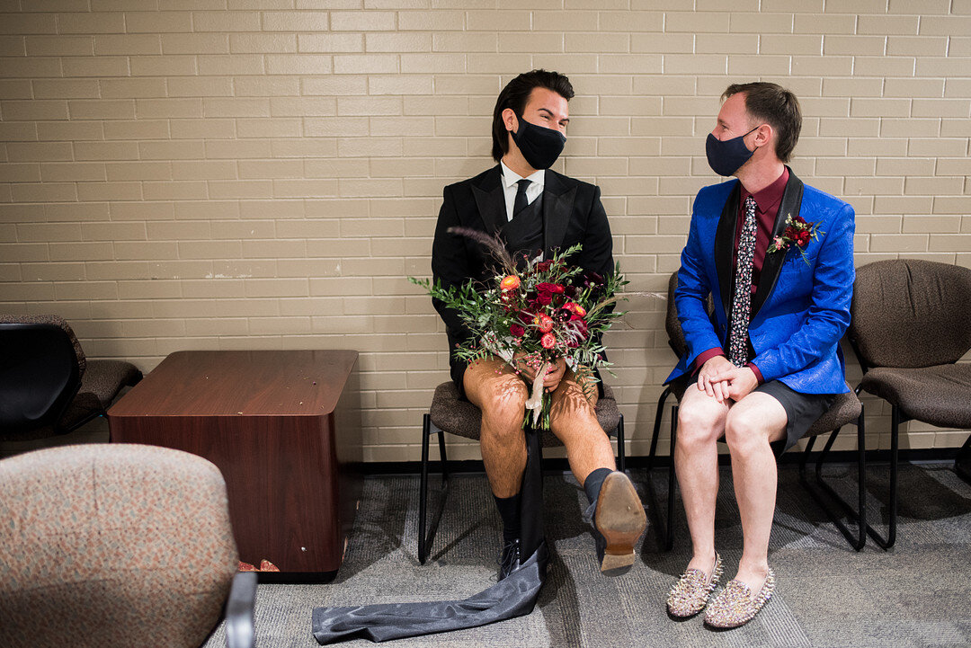 Chad &amp; Michael's COVID Chicago Courthouse Wedding captured by Meredith Donnelly Photography