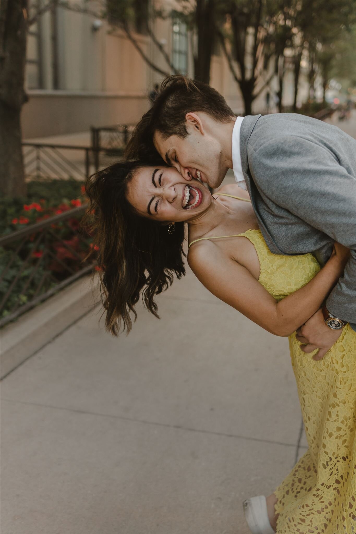 Cozy at Home Downtown Chicago Engagement Session captured by The Gernands Photography