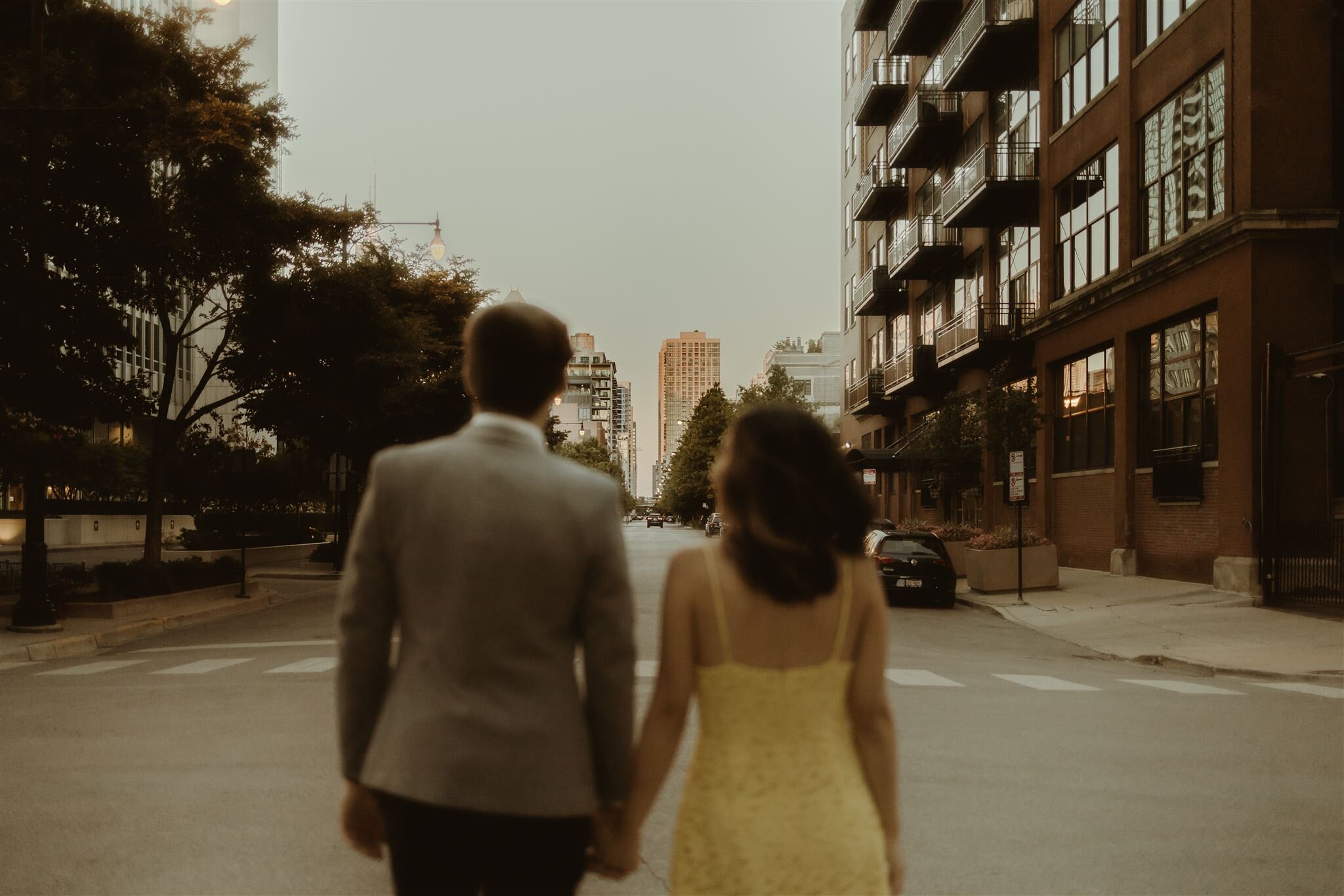 Cozy at Home Downtown Chicago Engagement Session captured by The Gernands Photography