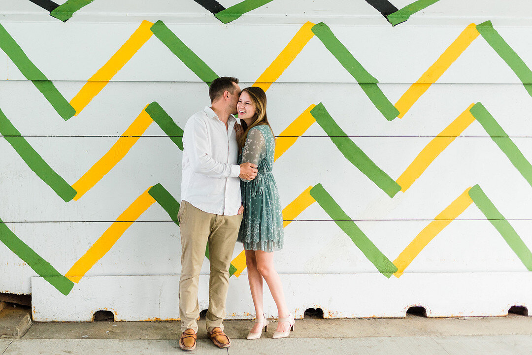 Romantic Chicago Riverwalk Engagement Session