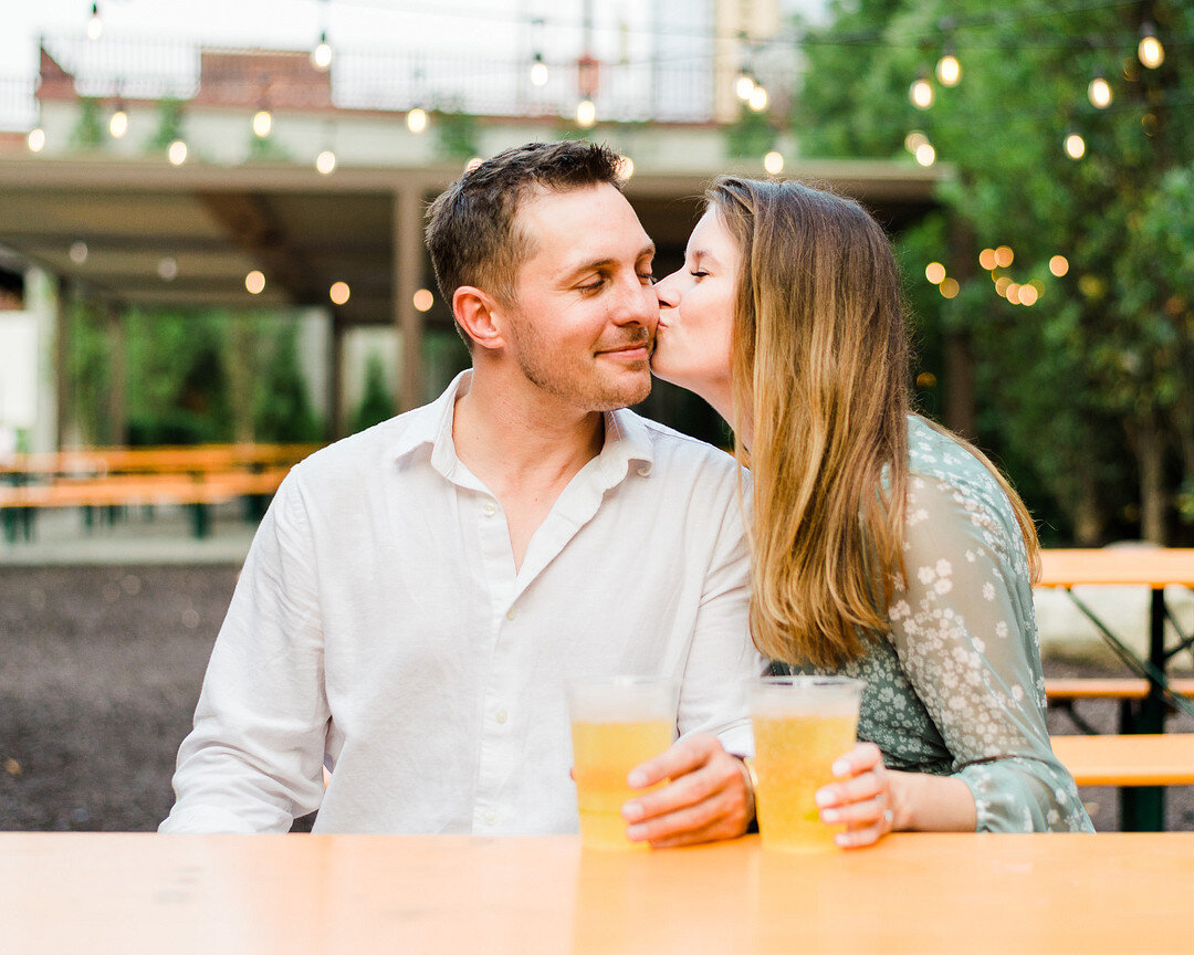 Romantic Chicago Riverwalk Engagement Session