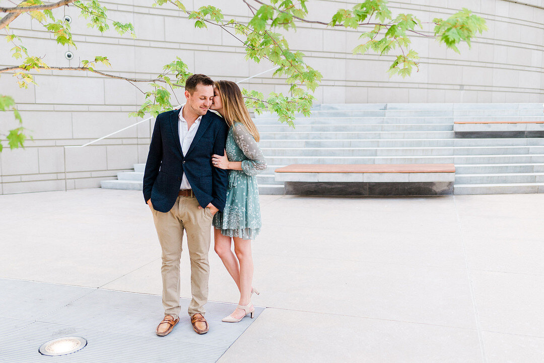 Romantic Chicago Riverwalk Engagement Session