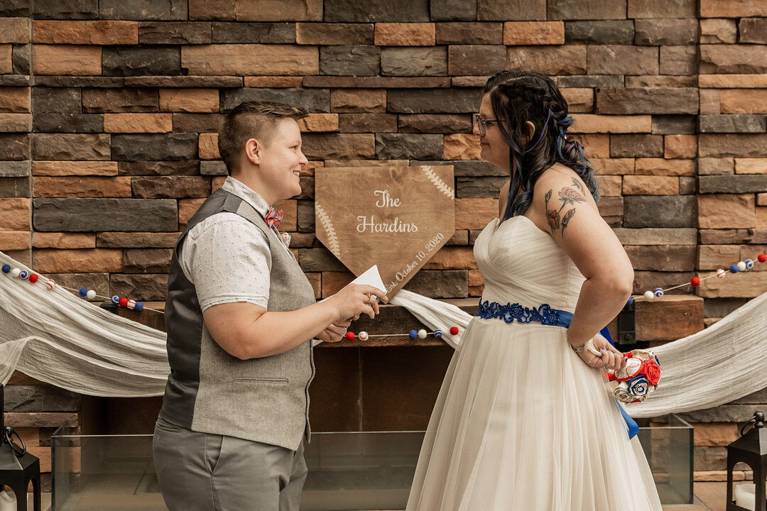 Chicago Cubs Themed Minimony Elopement at Hotel Zachary captured by ee photography