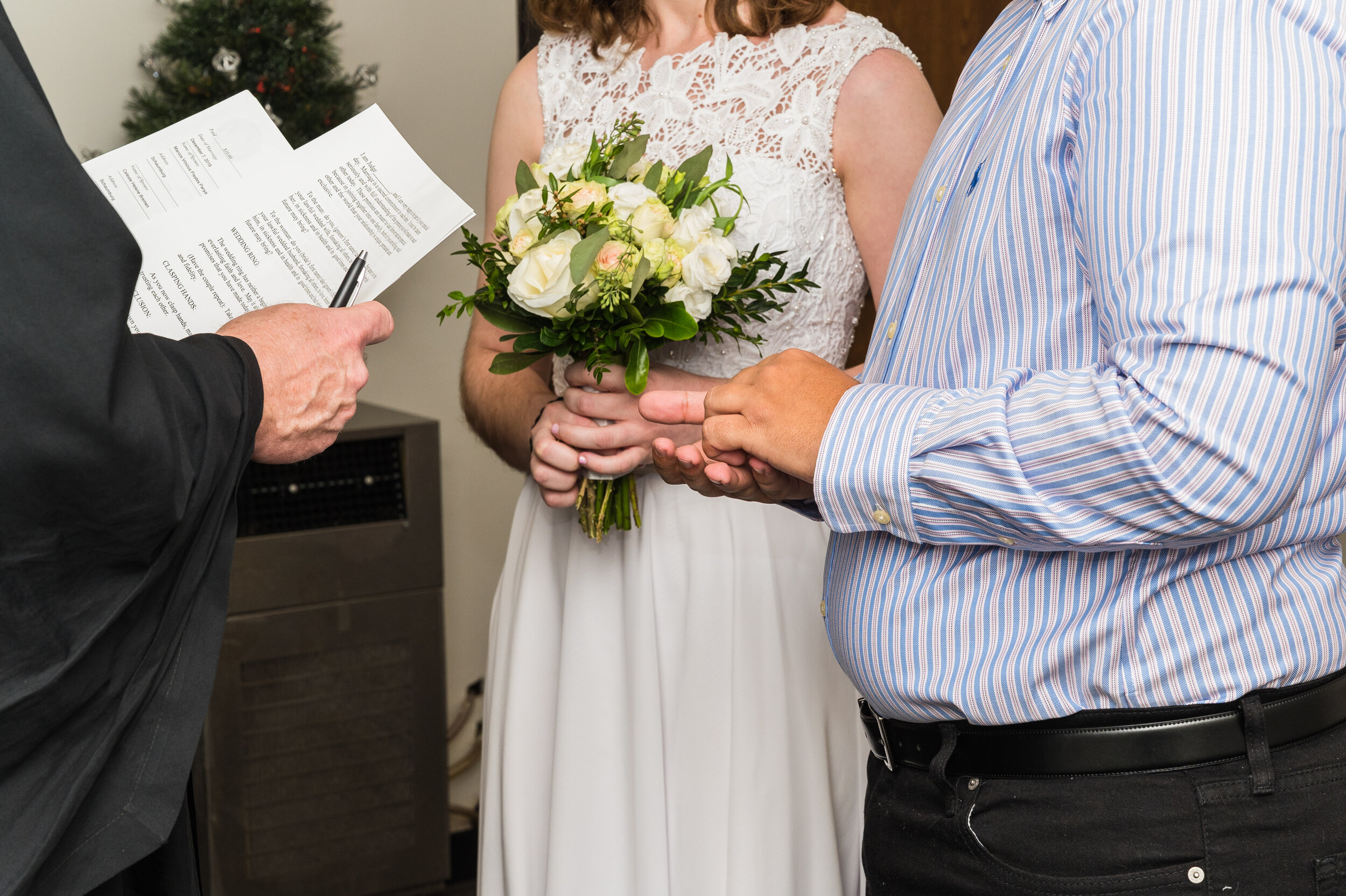 Intimate Winter Elopement with Portraits at the Chicago Cultural Center by Creative M Weddings