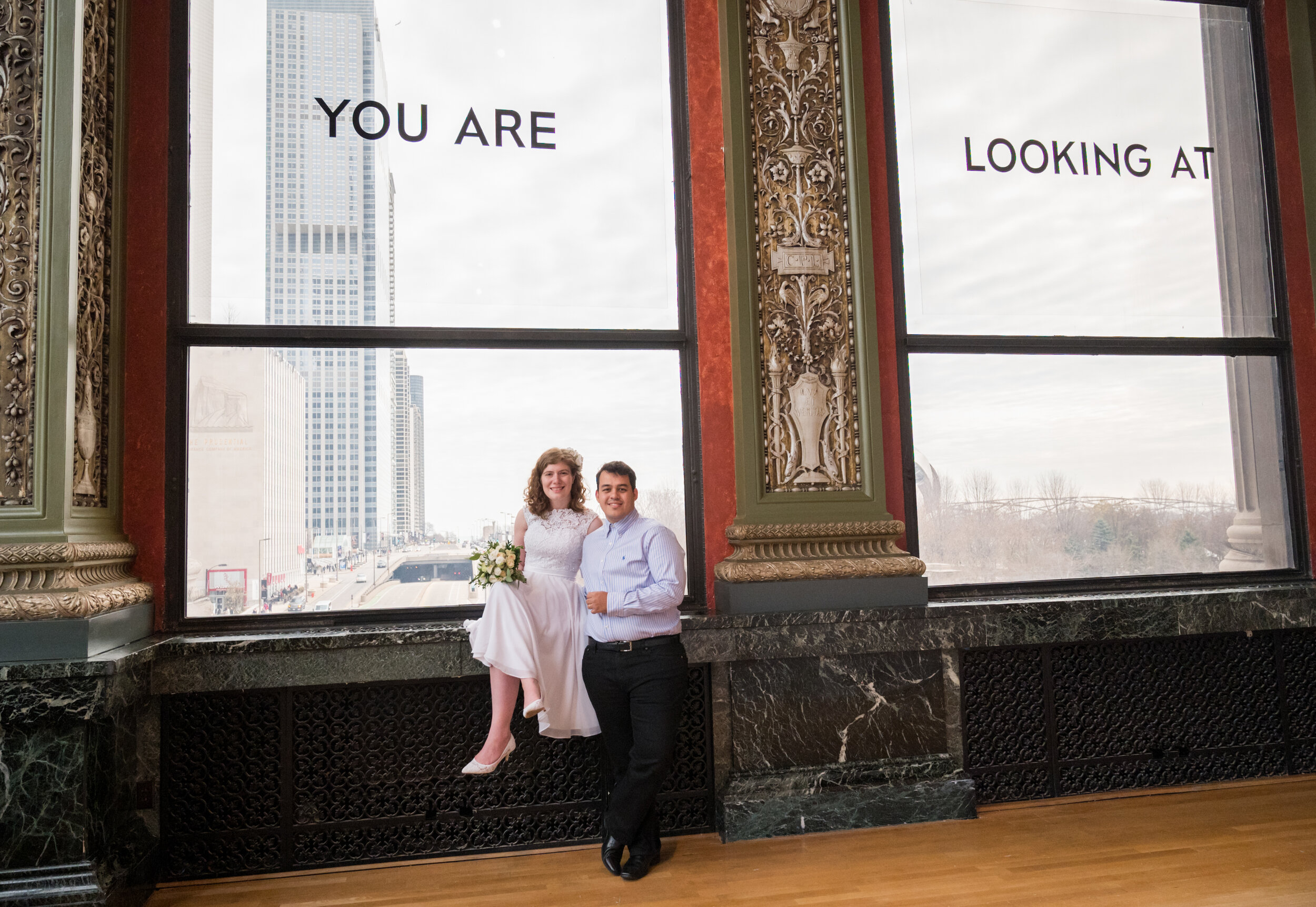 Intimate Winter Elopement with Portraits at the Chicago Cultural Center by Creative M Weddings