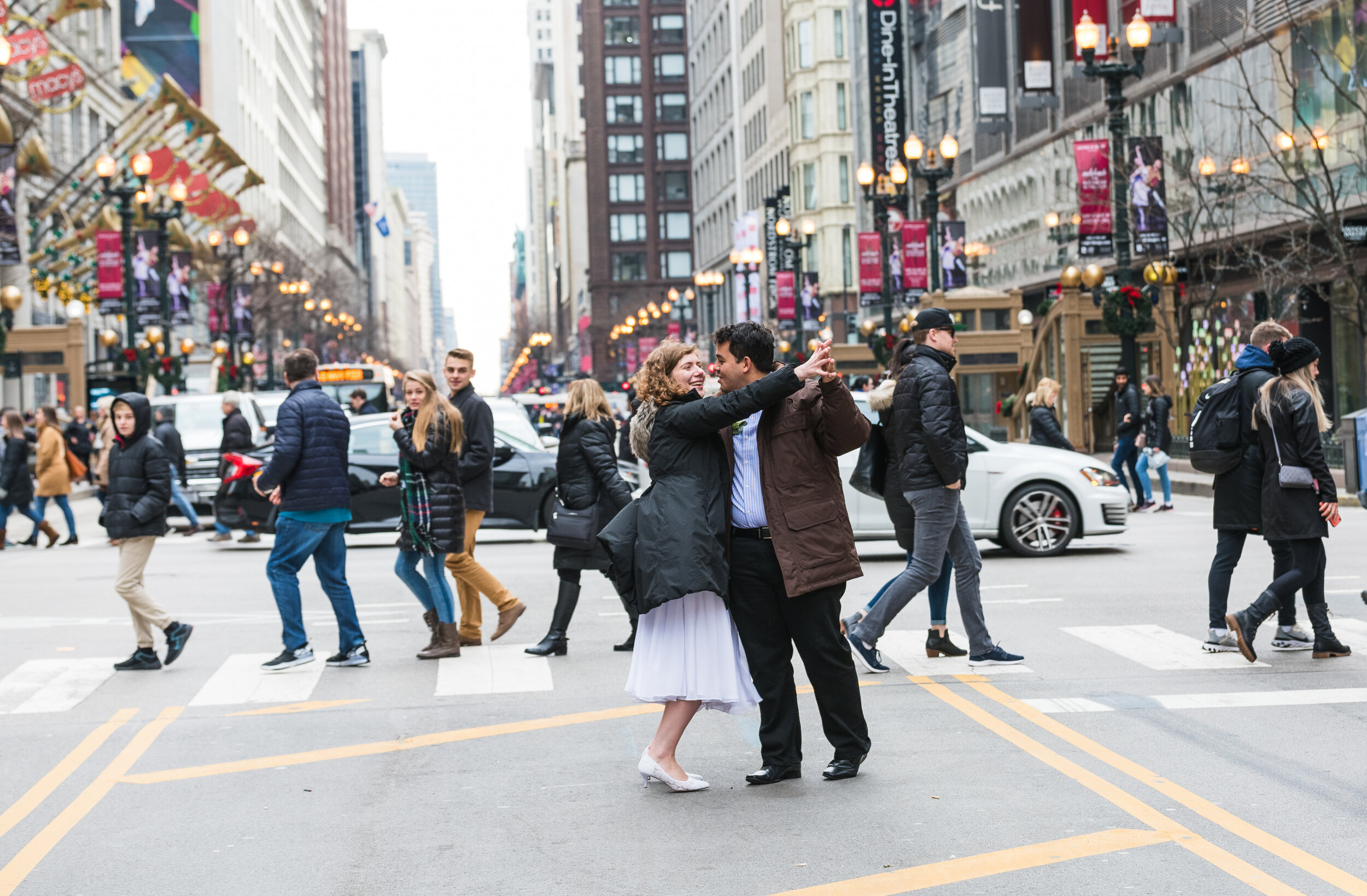 Intimate Winter Elopement with Portraits at the Chicago Cultural Center by Creative M Weddings