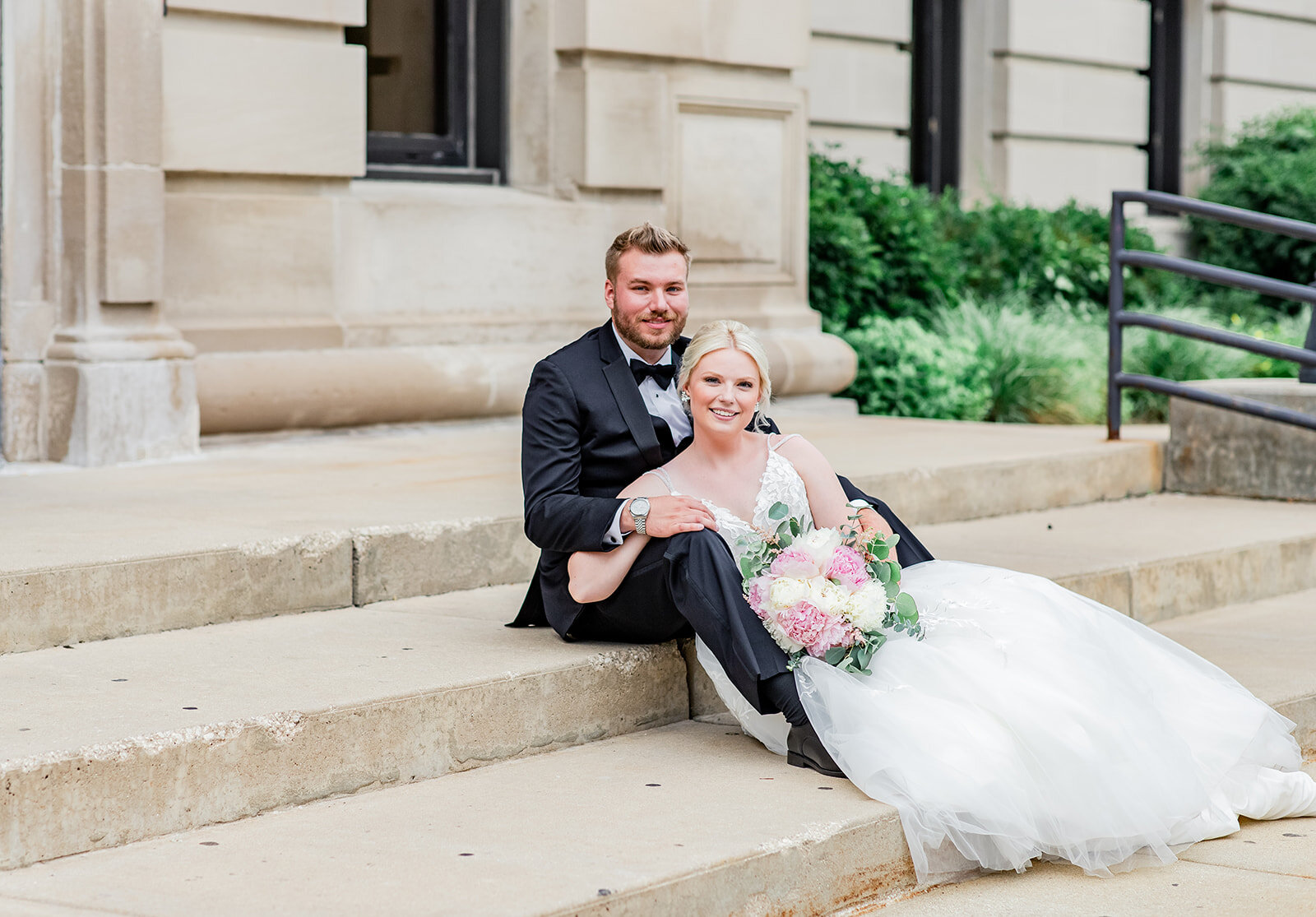 Romantic Industrial Summer Wedding Filled with Peonies in Sycamore Illinois captured by Expedition Joy