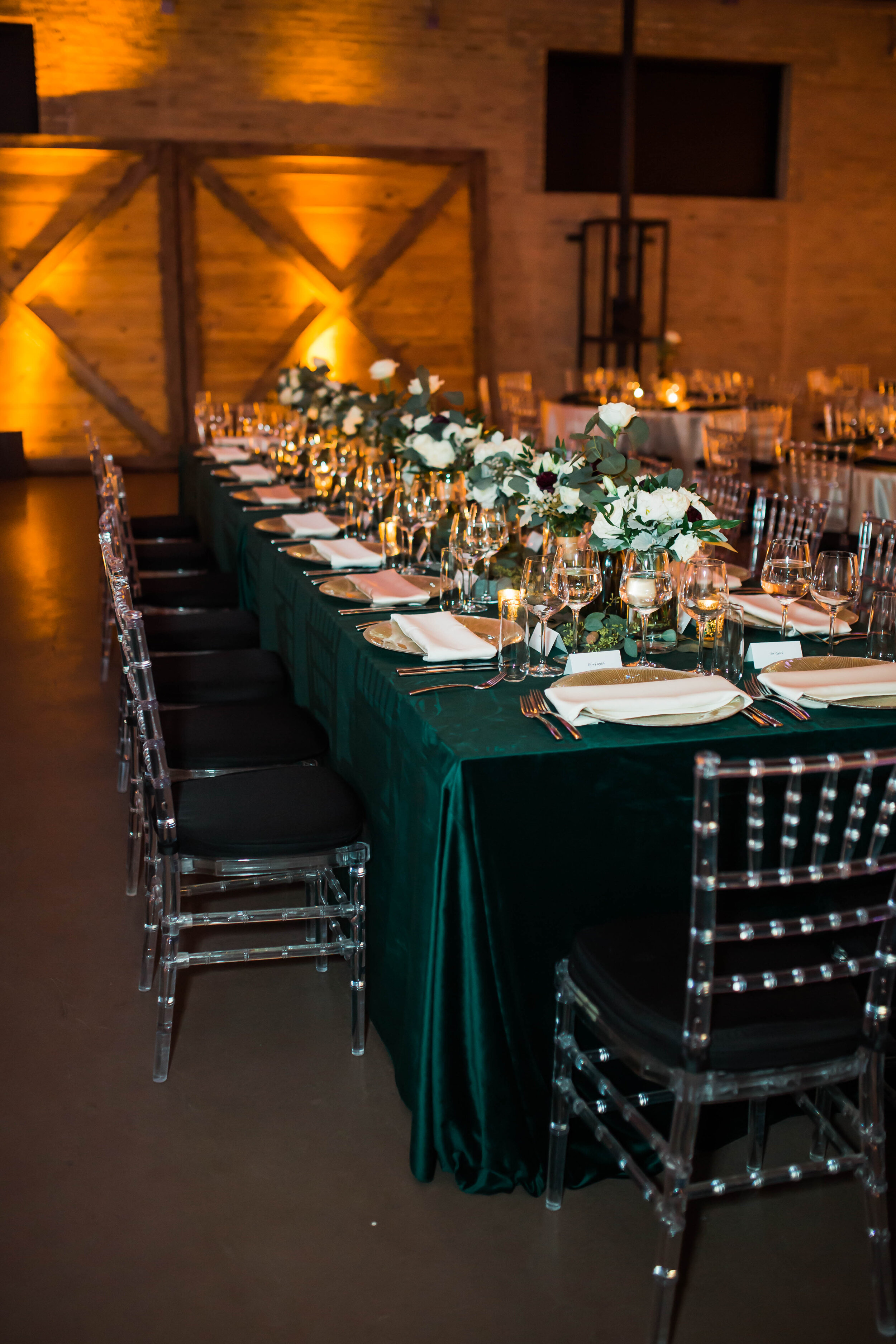 Industrial Winter Wedding with Shades of Green at Venue West Chicago