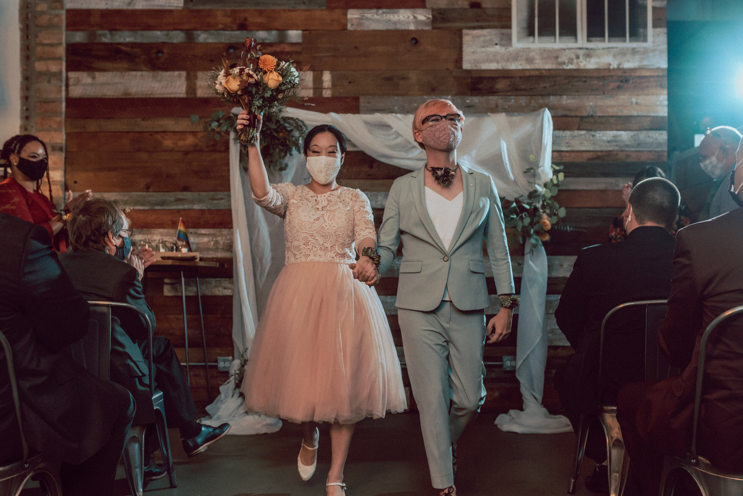 A stunning and intimate fall wedding with dessert by ECBG Cake Studio