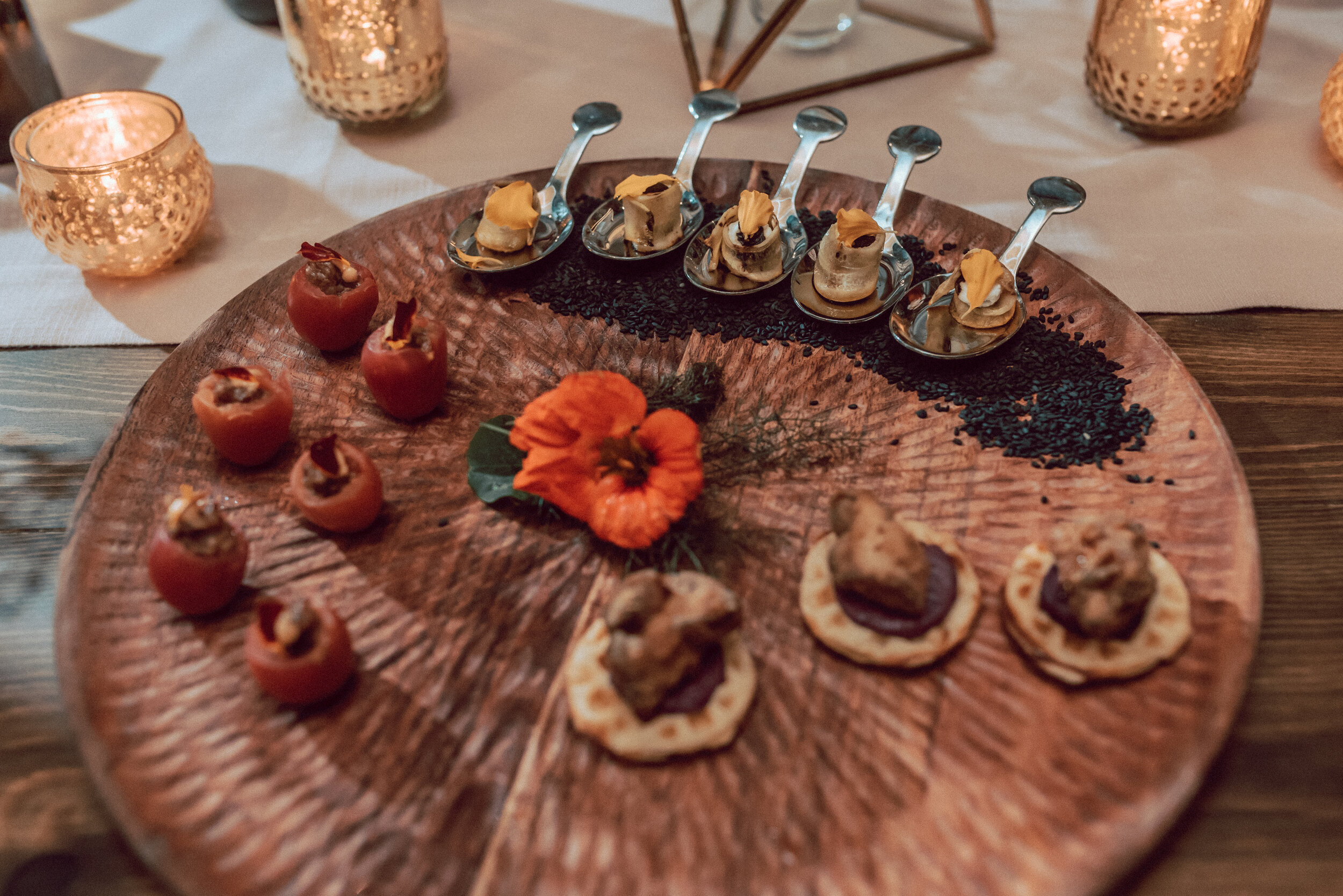 A stunning and intimate fall wedding with dessert by ECBG Cake Studio