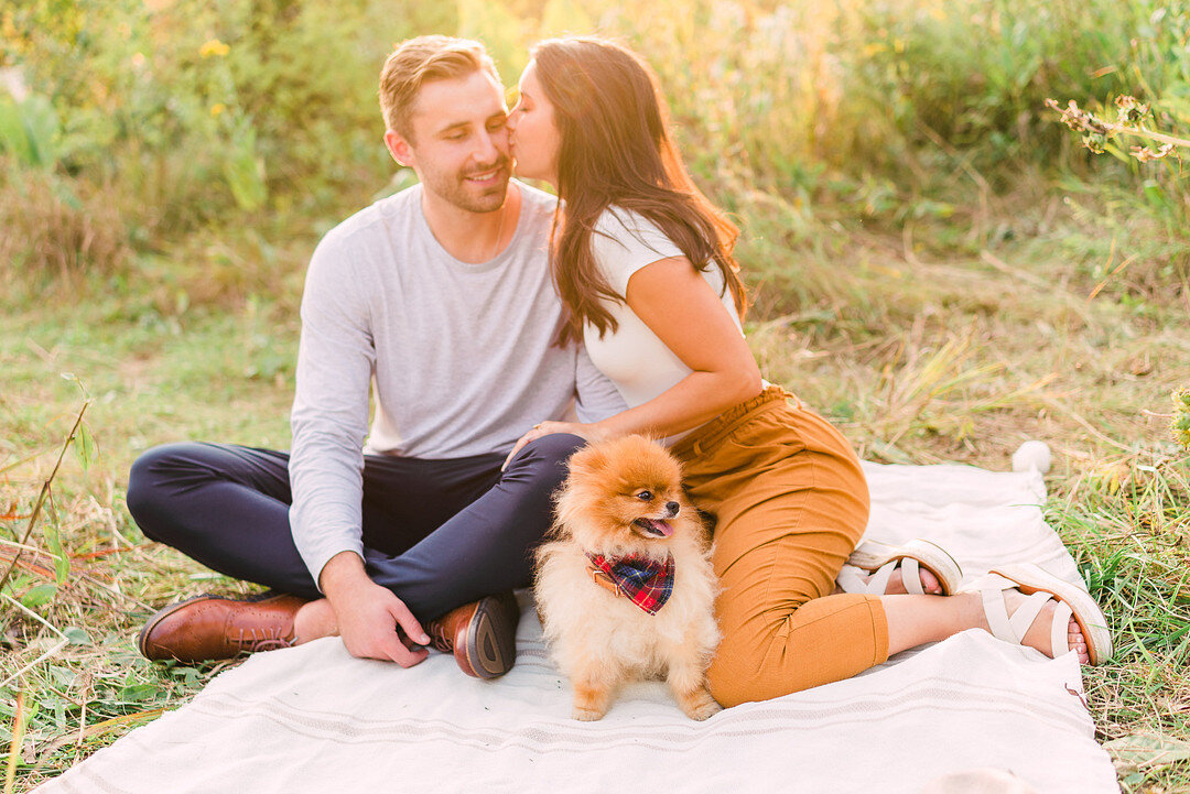 Romantic Golden Hour Engagement Session in Lincoln Park captured by Joshua Harrison Photography