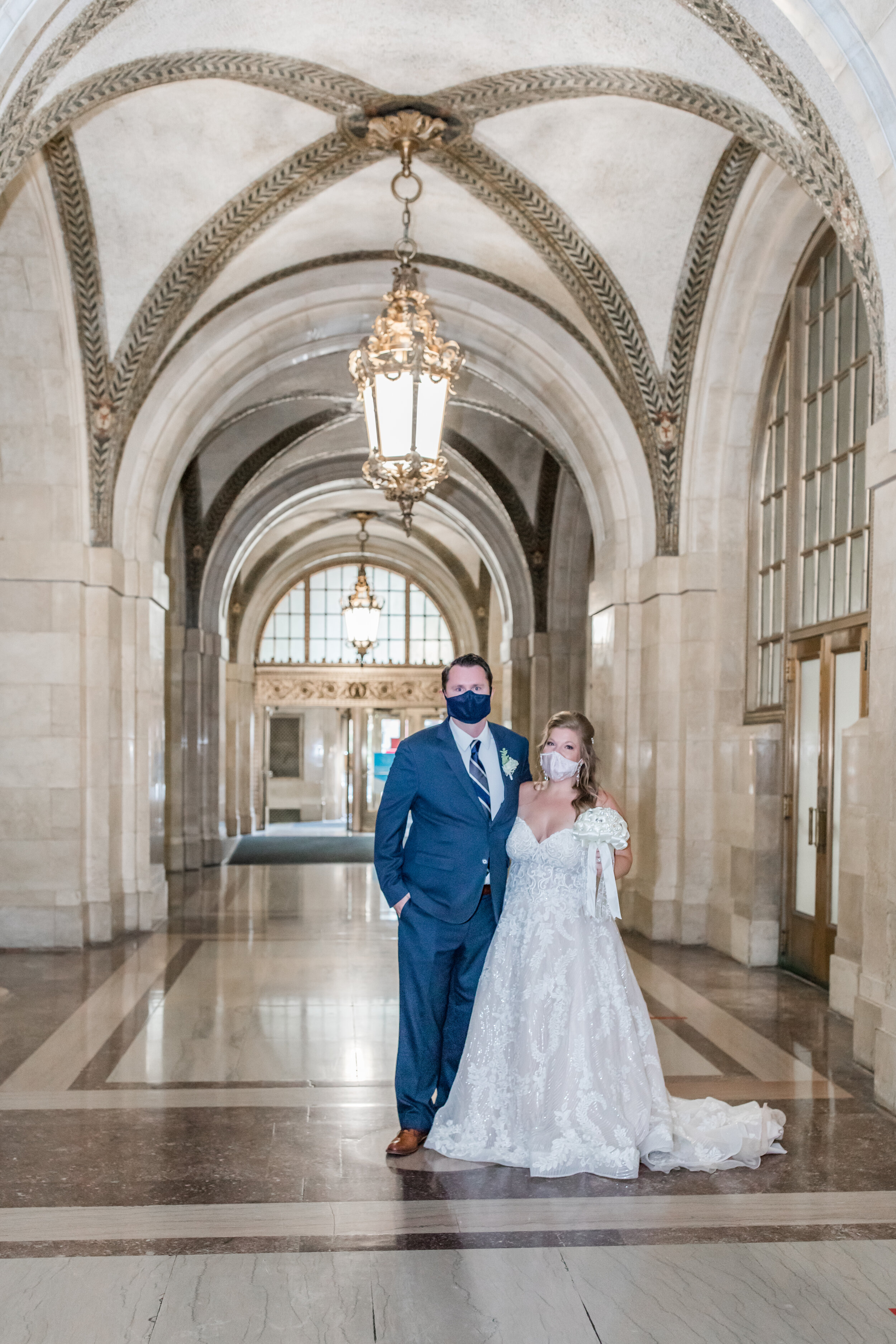 Quaint Downtown Chicago Cook County Courthouse Elopement captured by Bridgette Benson Photography