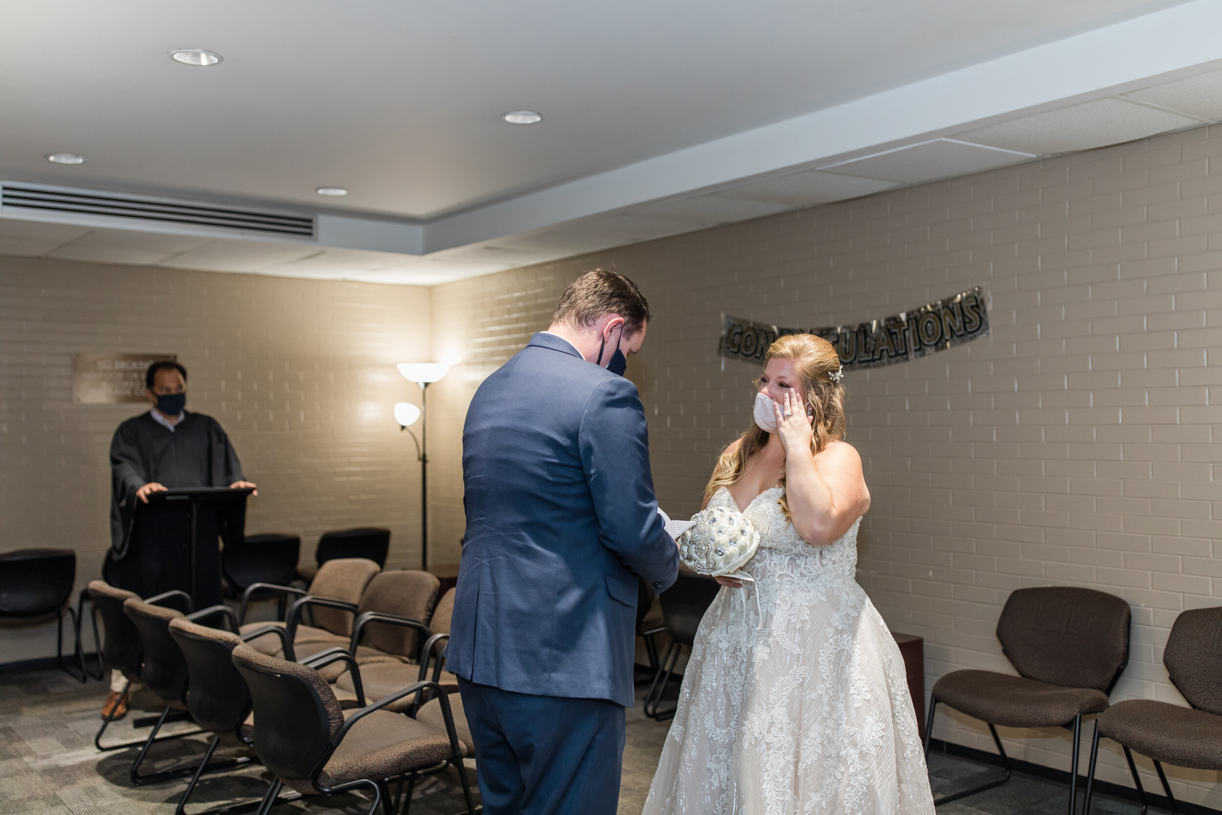 Quaint Downtown Chicago Cook County Courthouse Elopement captured by Bridgette Benson Photography