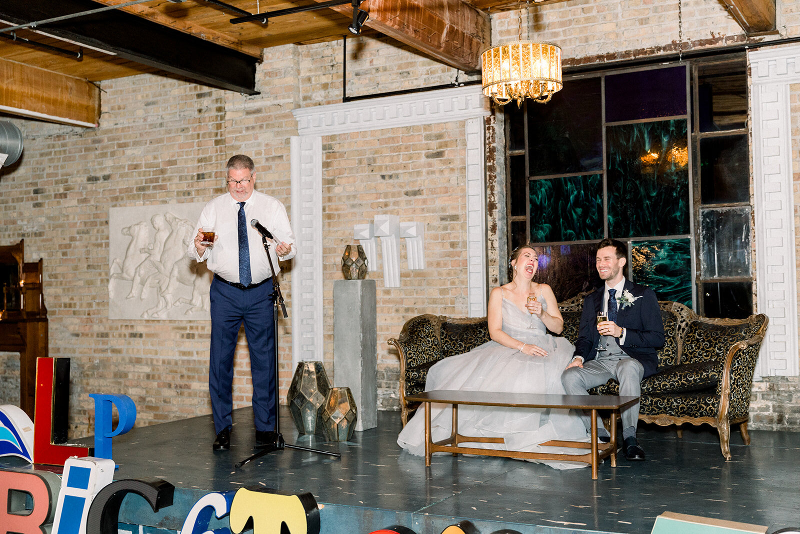 Celestial Vintage Wedding at Salvage One featured on CHI thee WED