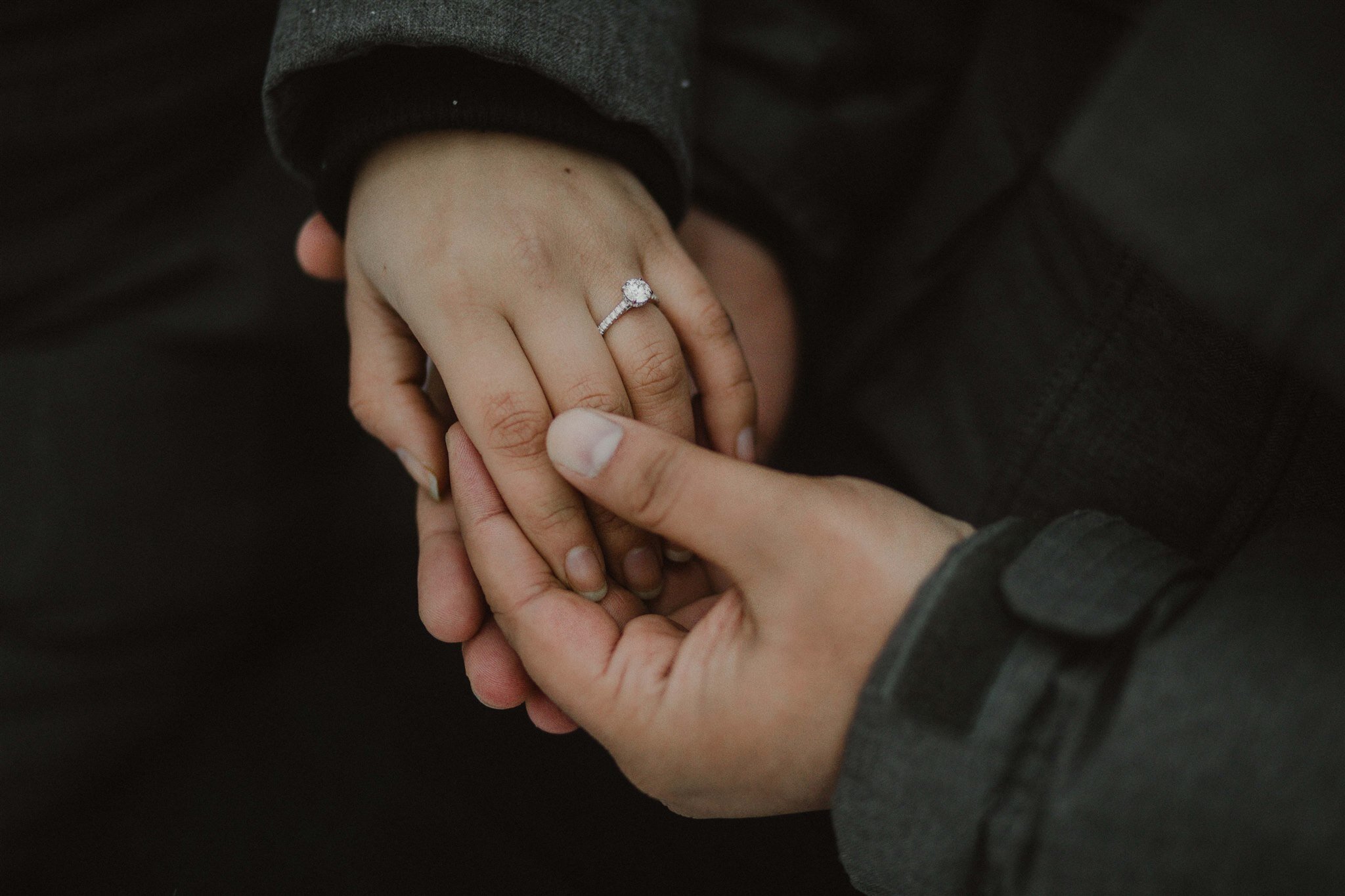 Romantic Snowy Proposal at Lincoln Park Honeycomb Structure | The Gernands Photography