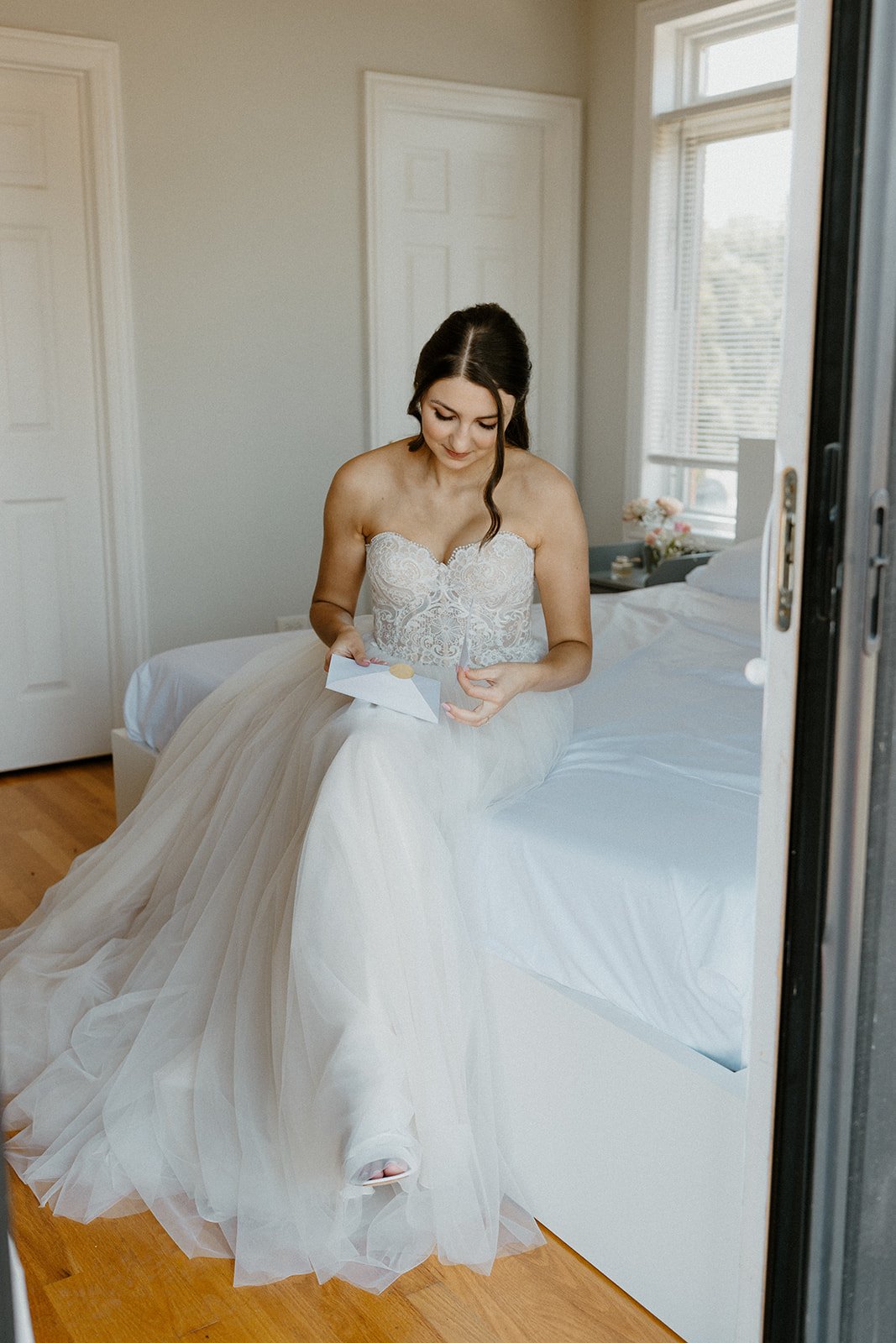 Luci in her wedding dress