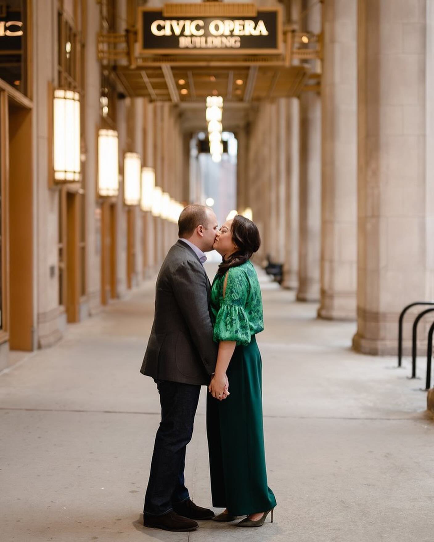 Sunghee and Ben, avid opera enthusiasts and proud members of the Lyric Opera House in Chicago, invited their photographer to capture their love story in a setting as grand as their passion for the arts. Check out their gorgeous engagement session cap