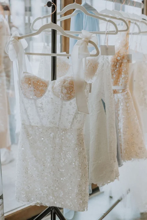 white christmas dresses Wedding reception wear | Cute rehearsal dinner dresses main image 0