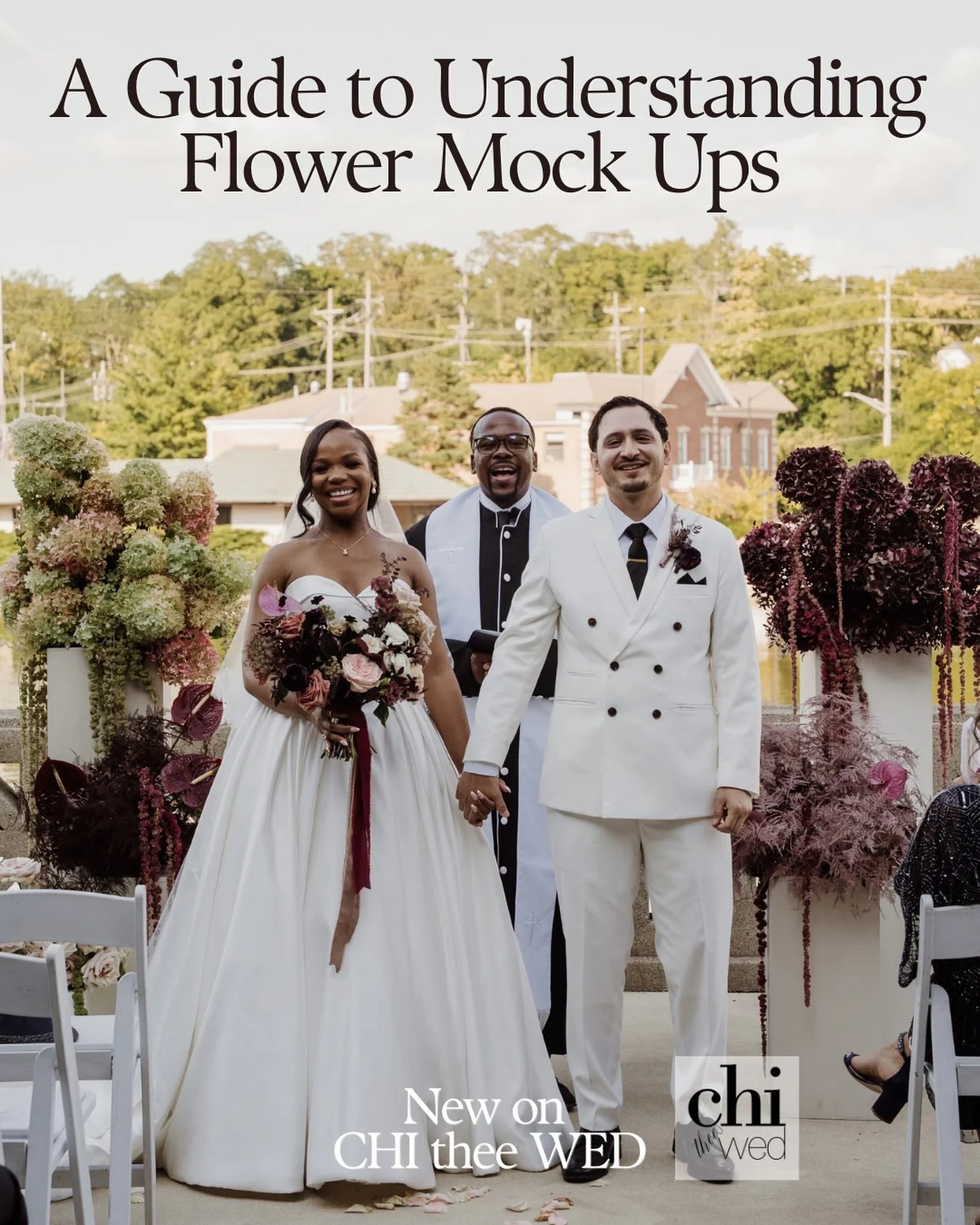 Flower mockups are a trial run of your floral  arrangements. Usually, fresh floral mockups are limited to bridal bouquets, bridesmaids&rsquo;  bouquets and centerpieces. The intention is to give the couple an overall idea of the color  story, size, s