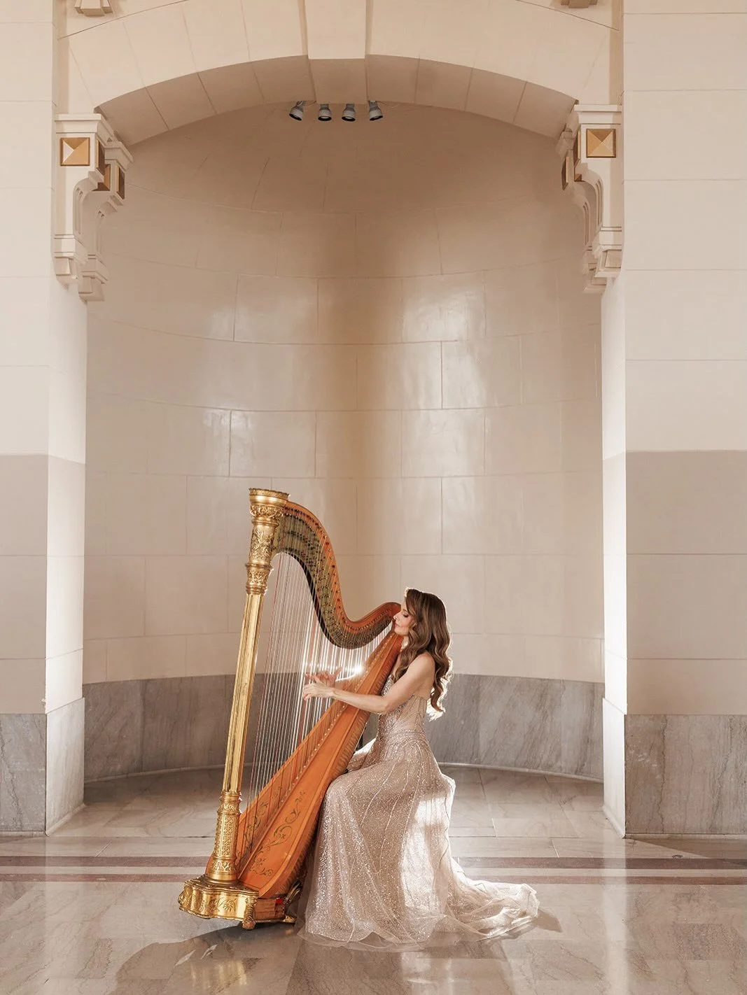 In search of a Luxury Event and Wedding Harpist? @dawnbishop_harpist is a freelance musician presenting exquisite artistry for Chicagoland area weddings and events.  Dawn&rsquo;s artistry evokes images of timeless elegance as she blends the harp&rsqu