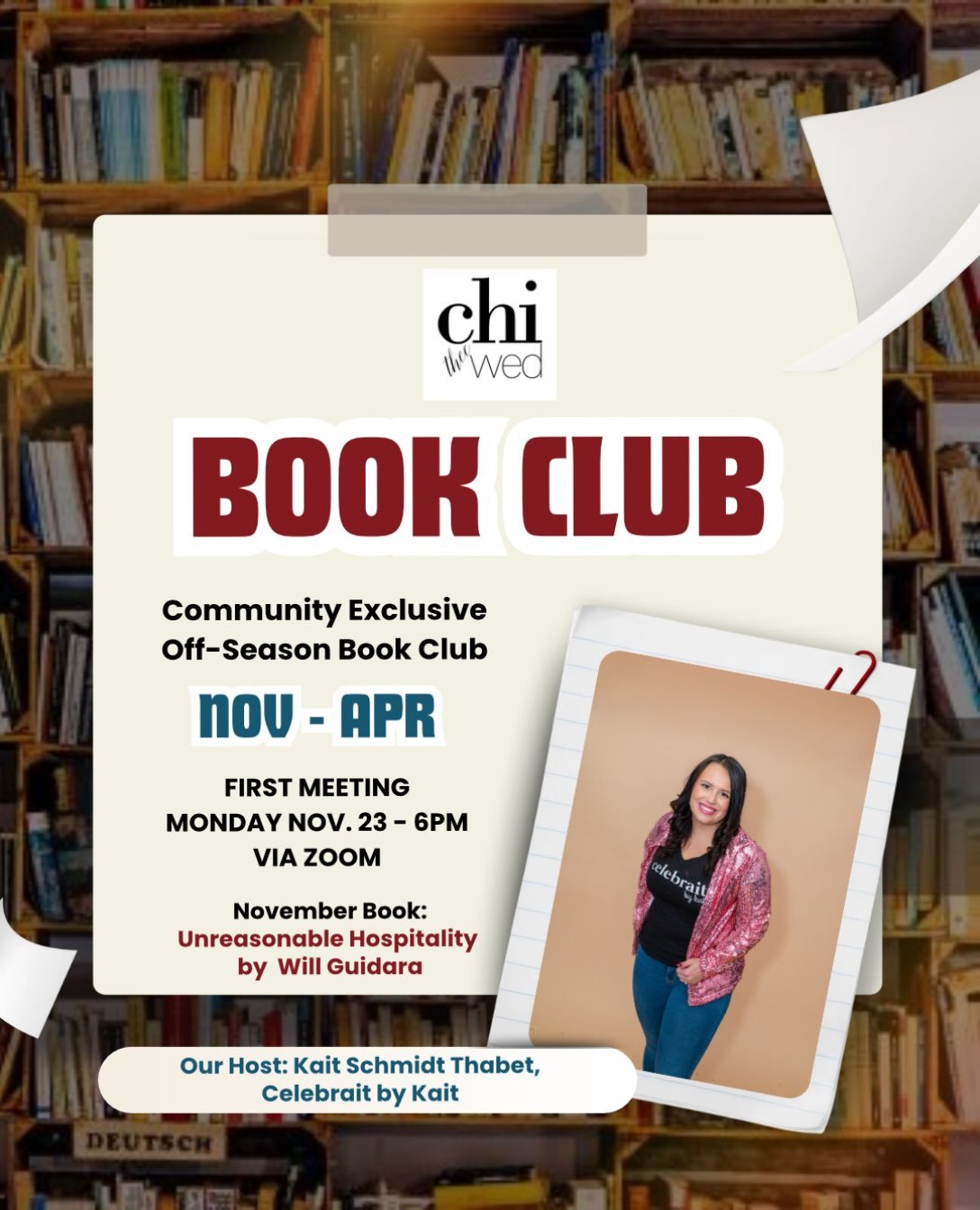 We are all about community at CHI thee WED. We strive to build relationships and connections in a meaningful way that works within your busy schedule, since come on, we are all building businesses and trying to maintain a healthy personal life too. 
