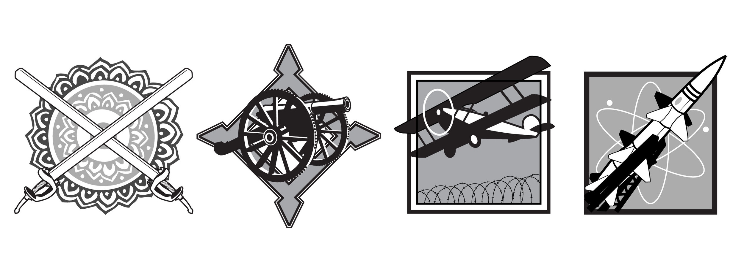 But By The Chance of War - digital illustration The above icons where created for the title pages of each segment of this 700 page historically based novel.