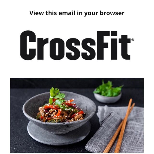 Do you get the CrossFit email of the day? If you don&rsquo;t.... you NEED to! They have their daily programming, awesome recipes, up to date events in the CrossFit world, and health related articles. ⠀⠀⠀⠀⠀⠀⠀⠀⠀
⠀⠀⠀⠀⠀⠀⠀⠀⠀
You won&rsquo;t regret getting