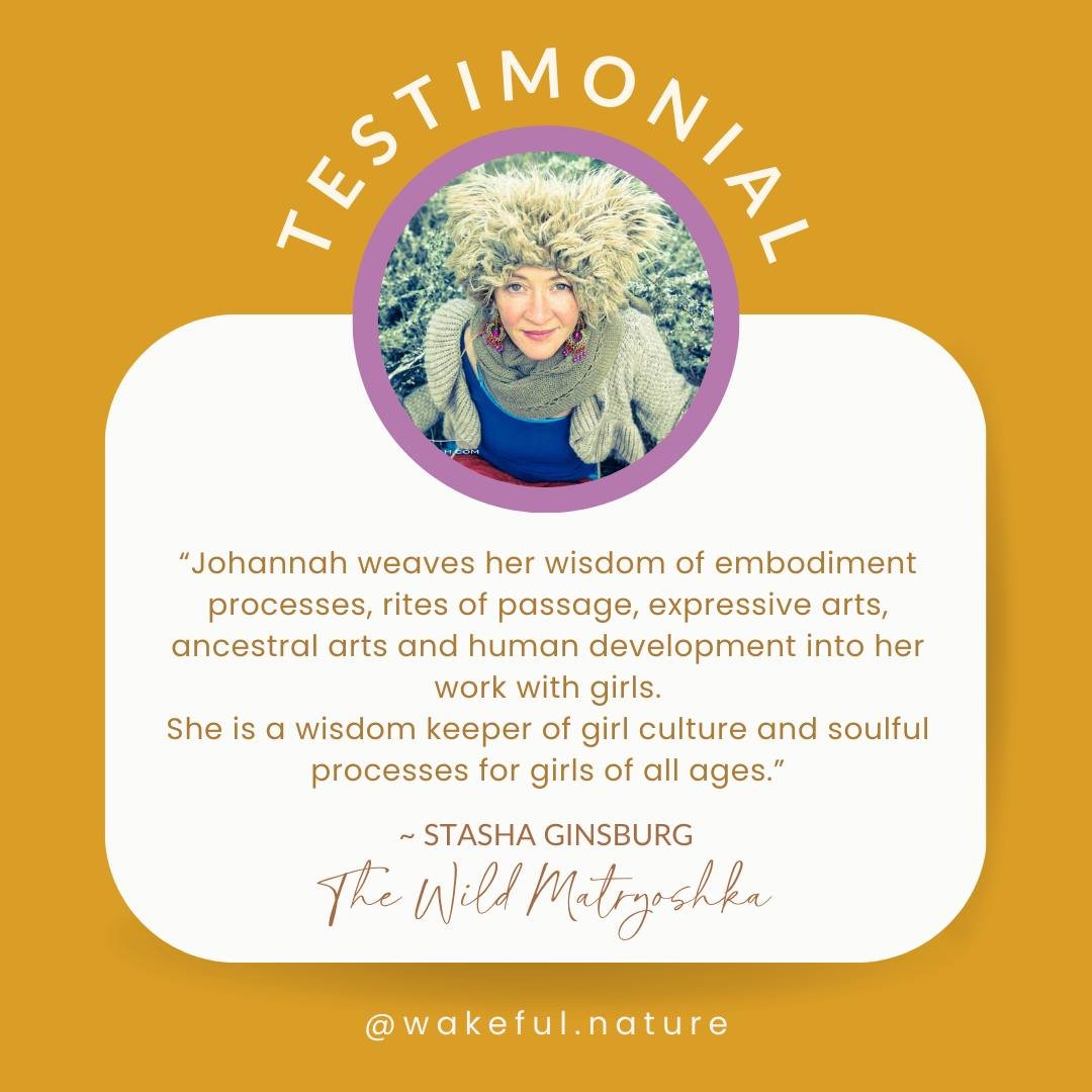 Anyone who comes across the @thewildmatryoshka is a lucky one. 

She oozes with the creative depths we are all hungry for and hold you with a gentle embrace that fills you up!

Thank you for the kind words &amp; praise for our work with girls. 
P.S. 
