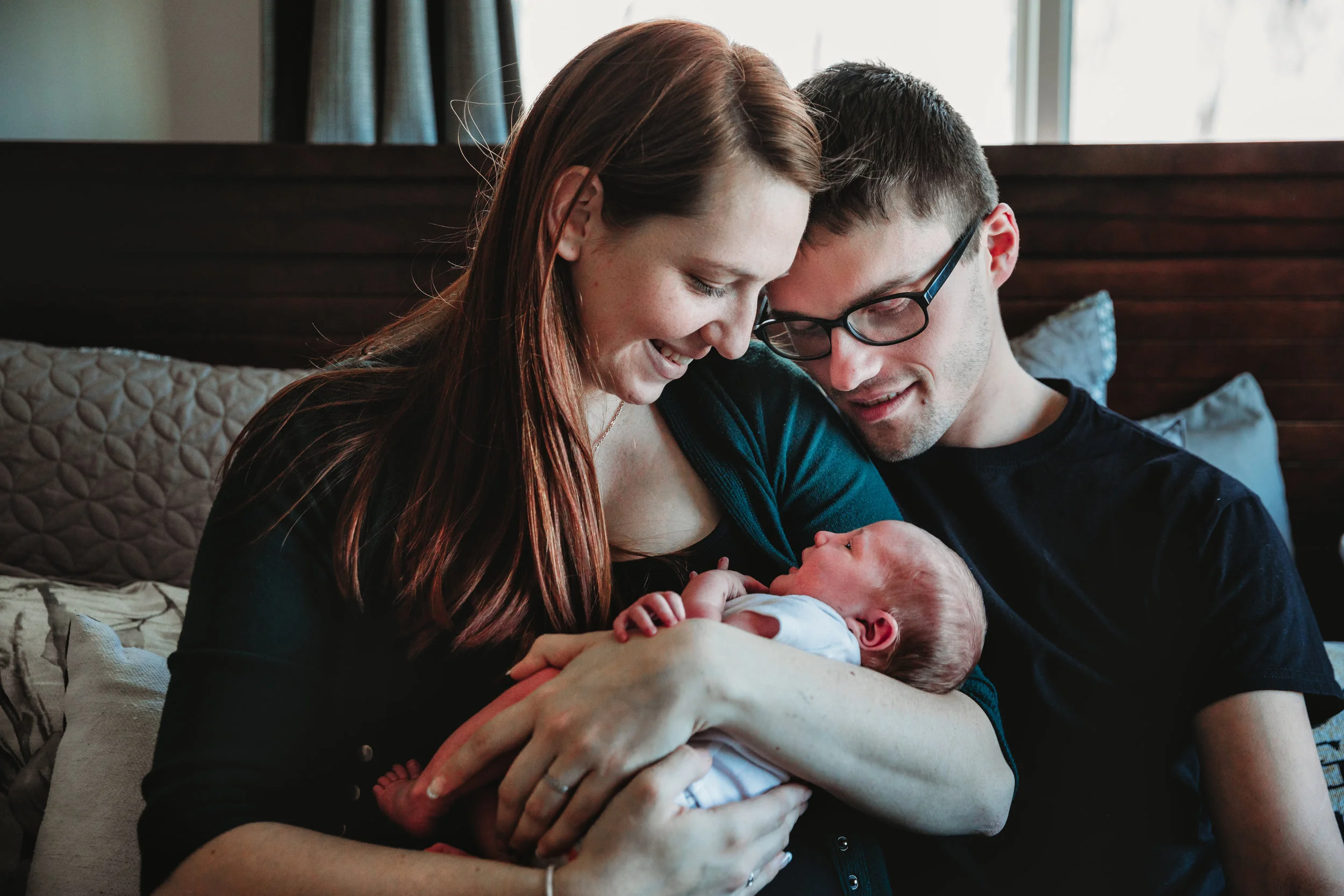 Lifestyle Newborn, in Home newborn session, austin, MN