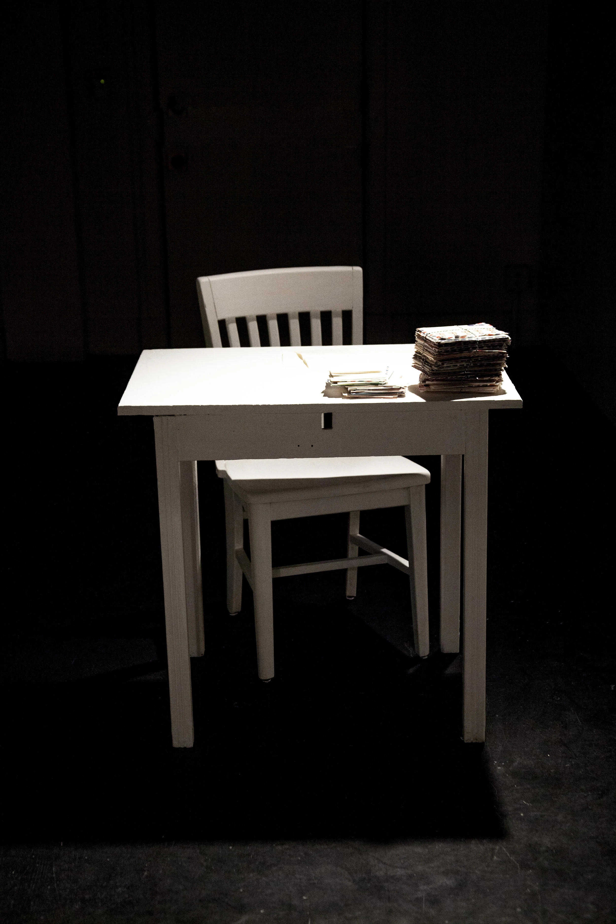 Lettres pour Yaya Mujinga; as read by her grandchild. 2015. Installation view at the GVA, Missoula. Image Credit: Sarah Moore