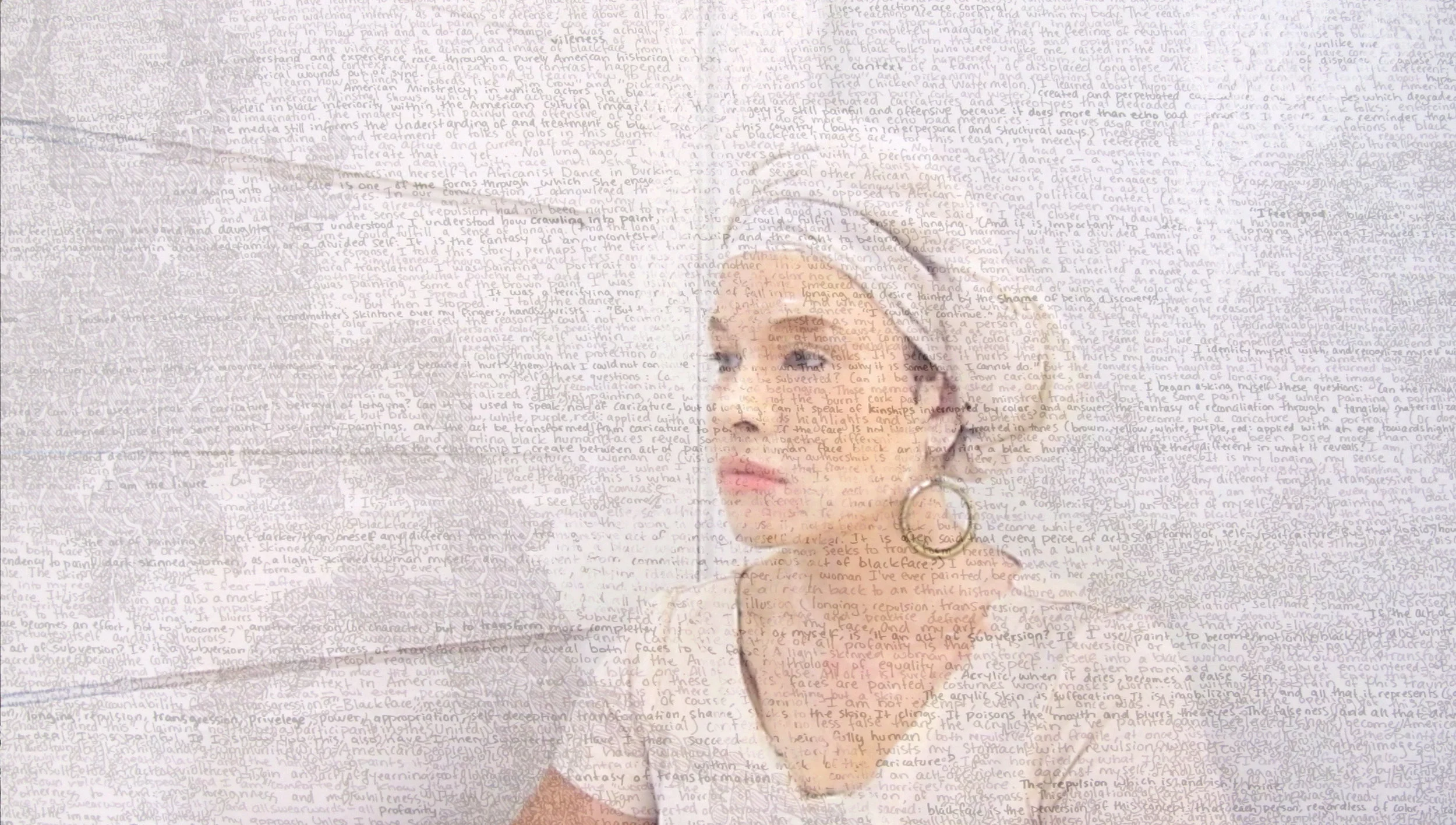 Which is and Isn’t Mine. 2013. Multimedia performance video, ink, acrylic.