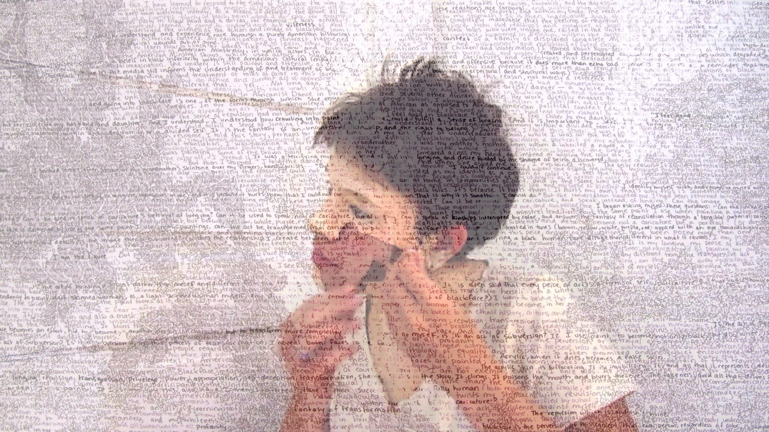 Which is and Isn’t Mine. 2013. Multimedia performance video, ink, acrylic.