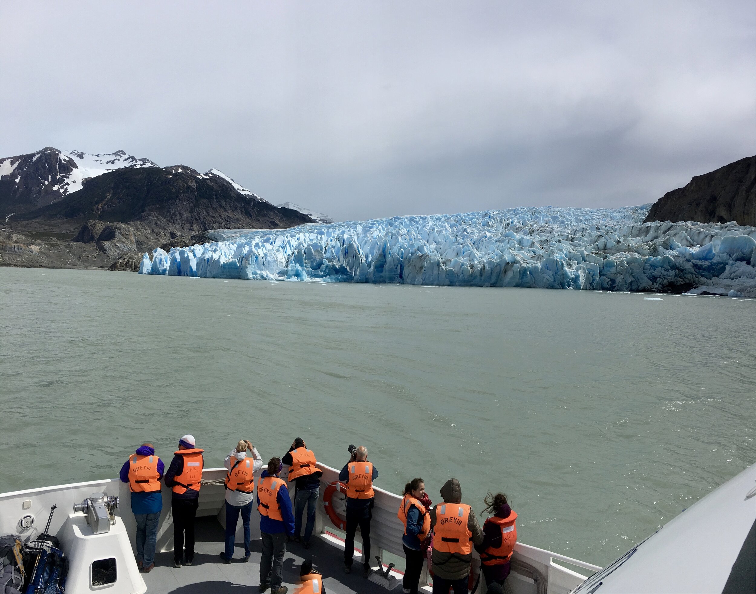 All eyes are on the glacier.