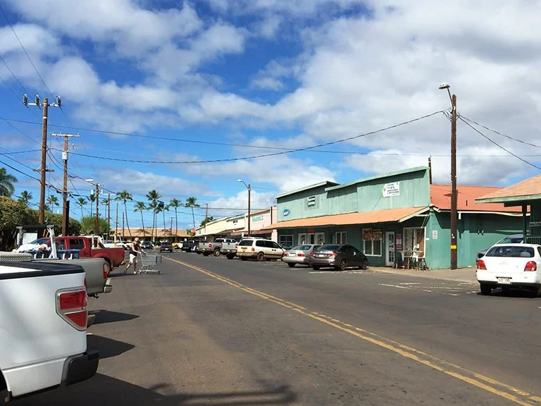 Downtown Kaunakakai, best place to buy goods and services in Molokai