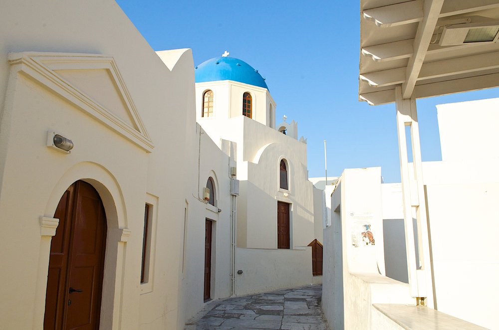 Striking white buildings