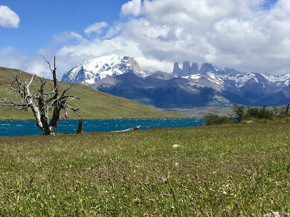 Laguna Azul and the towers in the distance