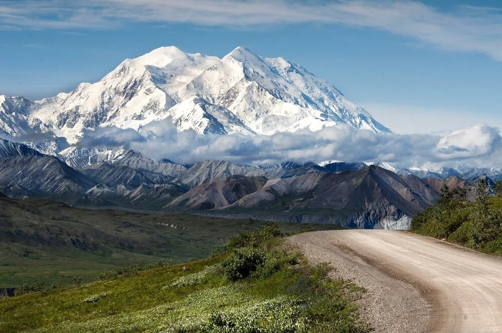 The road to Mount McKinley in Denali National Park