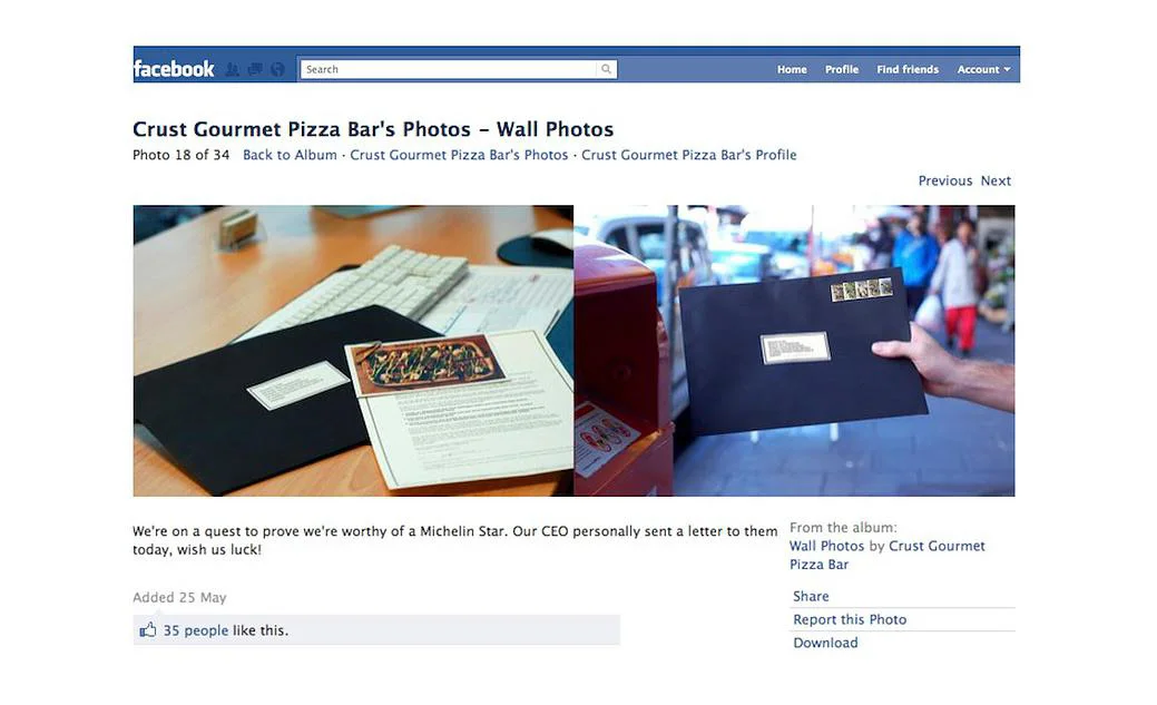  We sent the letter and the menu off to France. We wanted to send a pizza but some spoilsport said it wouldn’t be that good by the time it got there.  