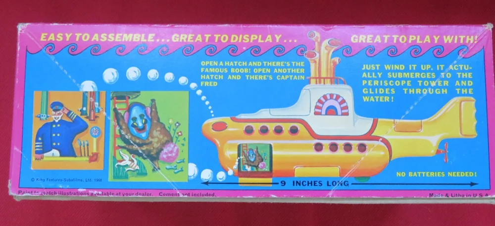 Scarce MPC Beatles Yellow Submarine Model Kit — Tobias Toys & Trains