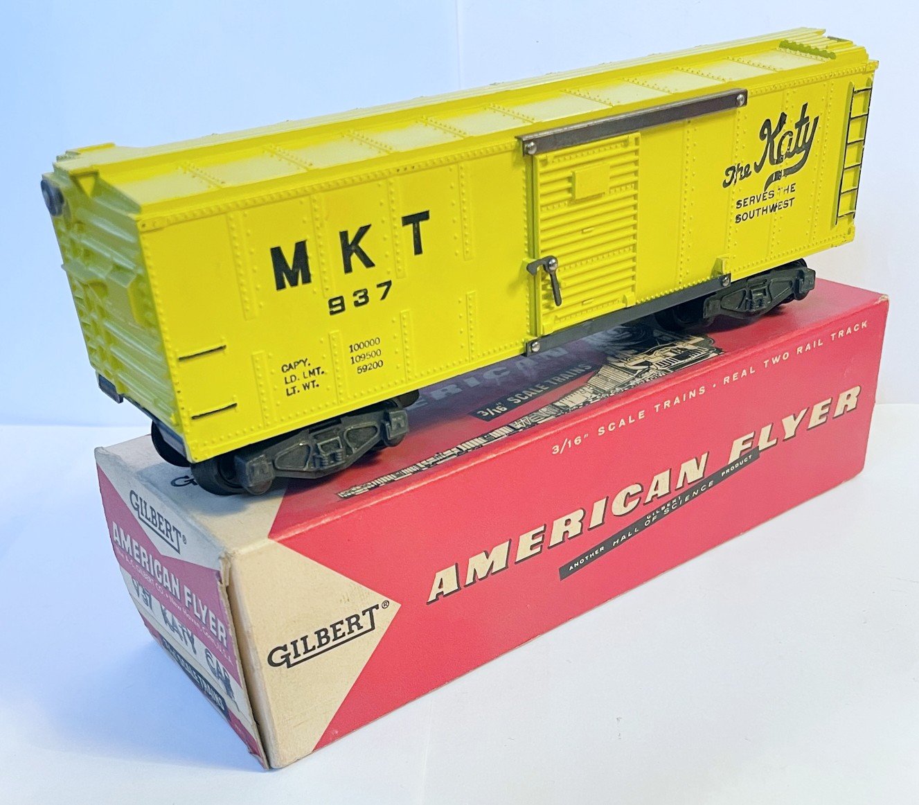YELLOW PIPE HOLDER Gondola Car for American Flyer S Gauge Trains 