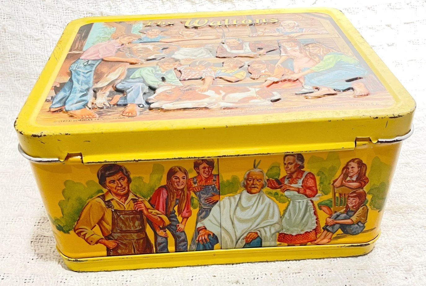 1973 Aladdin The Waltons Lunch Box & Thermos — Tobias Toys & Trains
