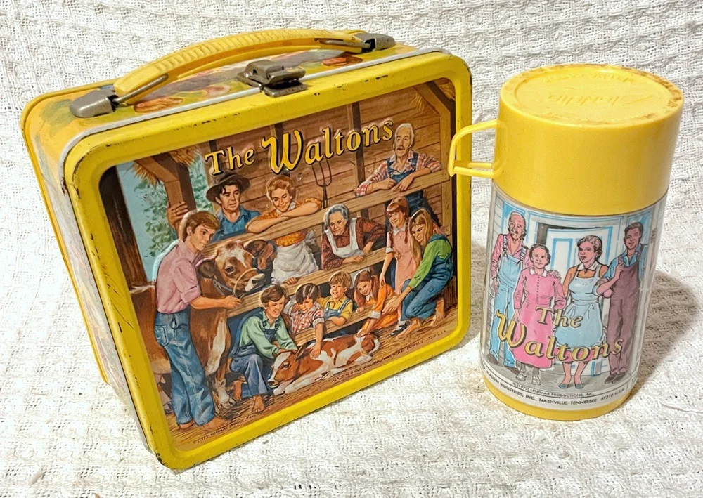 1973 Aladdin The Waltons Lunch Box Thermos — Tobias Toys Trains