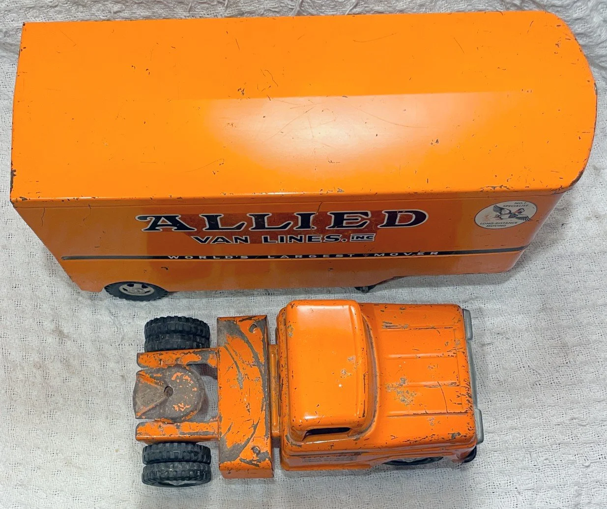 Clean 1960 Tonka Allied Van Lines Moving Truck — Tobias Toys & Trains