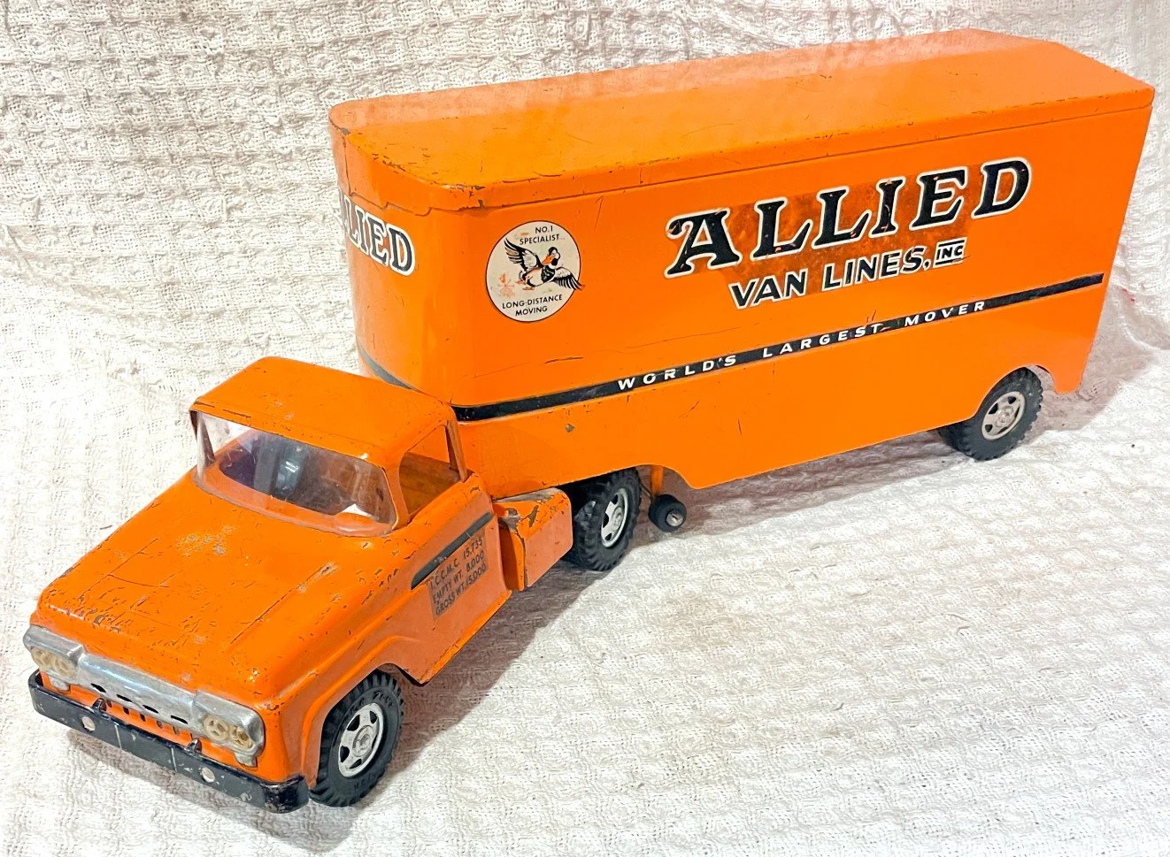 Clean 1960 Tonka Allied Van Lines Moving Truck — Tobias Toys & Trains
