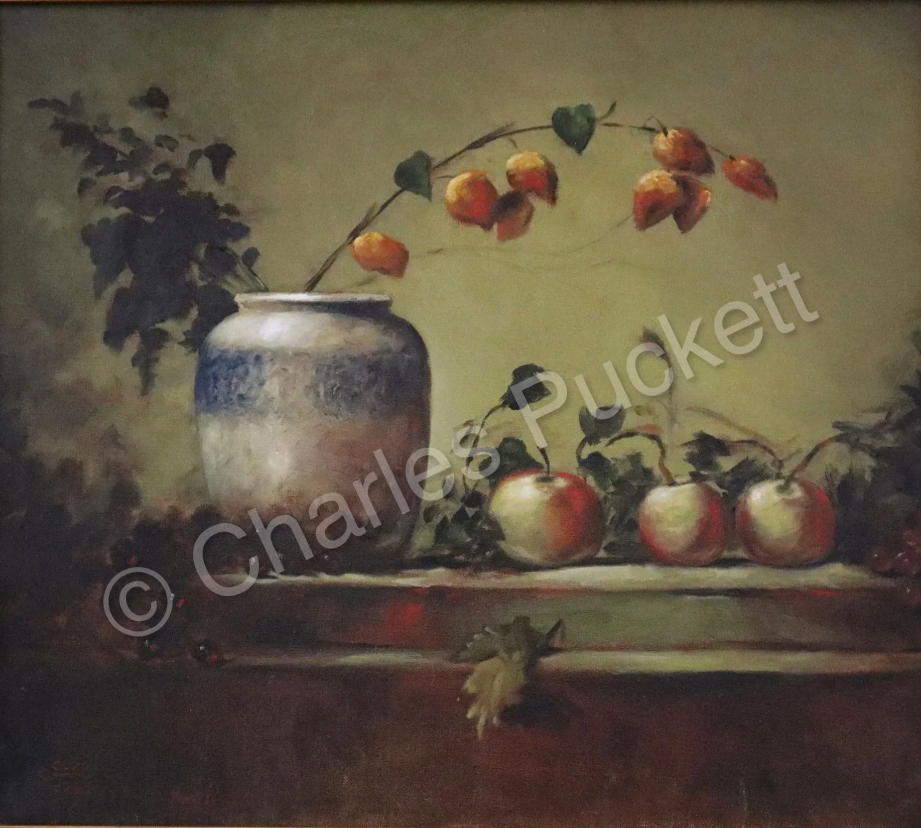 Vase With Orange Pods