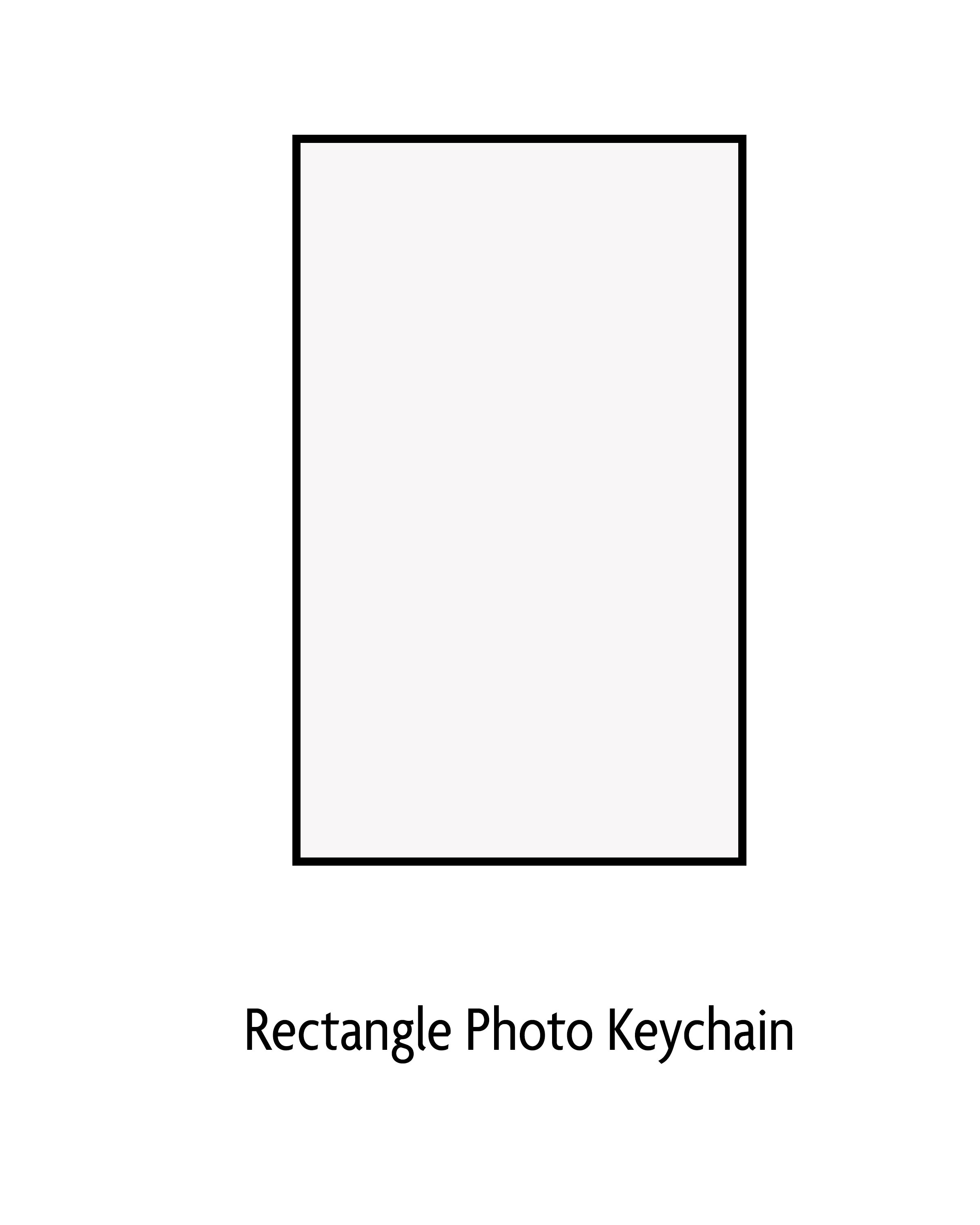 PV Rectangle Photo Keychain