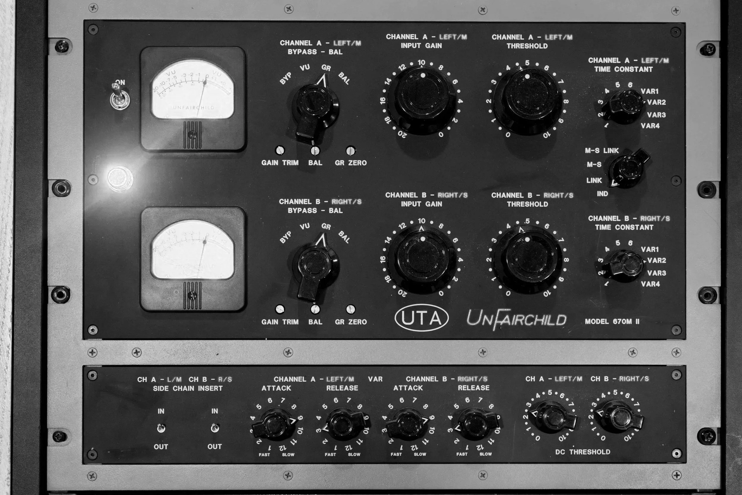 Close-up view of an Undertone Audio UnFairchild 670 Mk II.