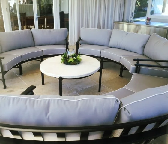 Fremont Cushion Curved Sofas in Night
